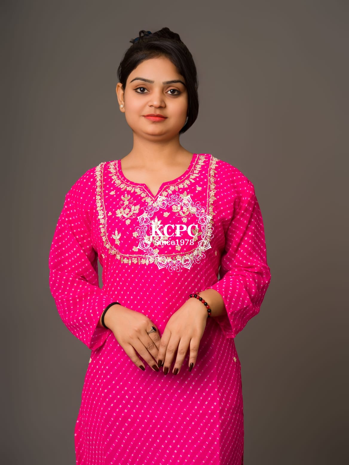 New Arrival Jaipuri Traditional Marwadi Gotapatti Handwork Long Straight Kurtis