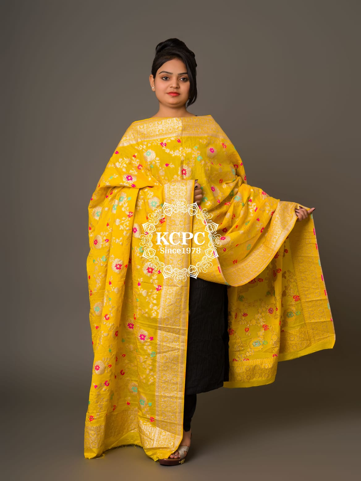 New Designer Neemzari Banarasi Handloom Pure Chinon Dupattas