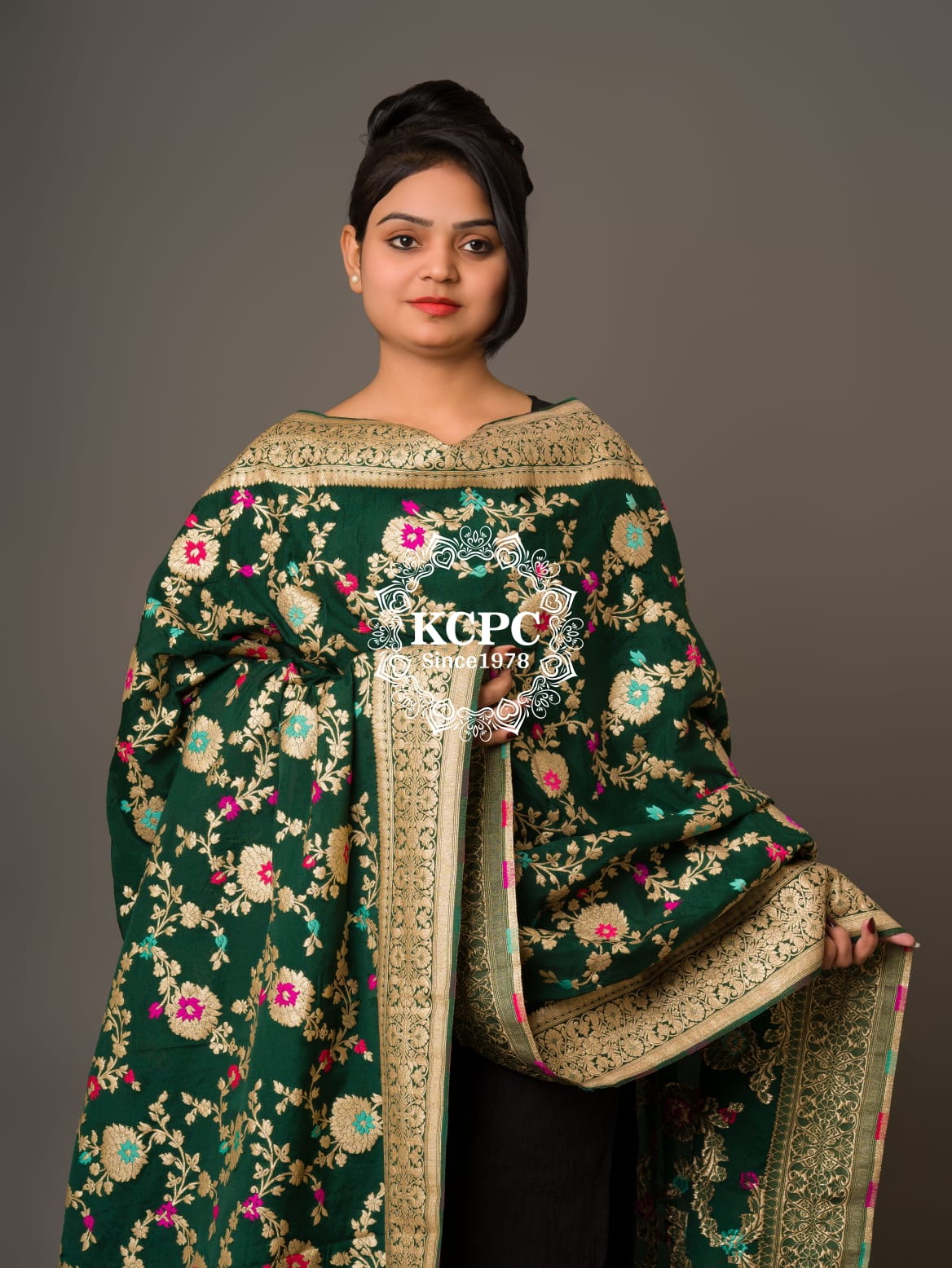 New Designer Neemzari Banarasi Handloom Pure Chinon Dupattas