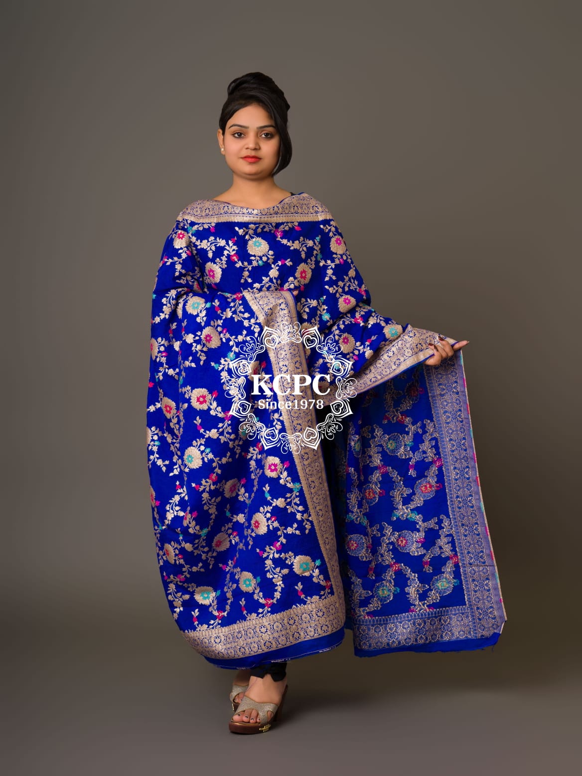 New Designer Neemzari Banarasi Handloom Pure Chinon Dupattas