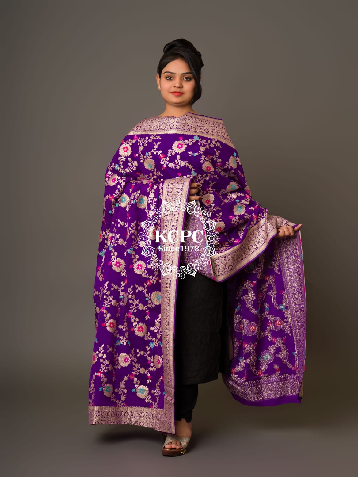 New Designer Neemzari Banarasi Handloom Pure Chinon Dupattas