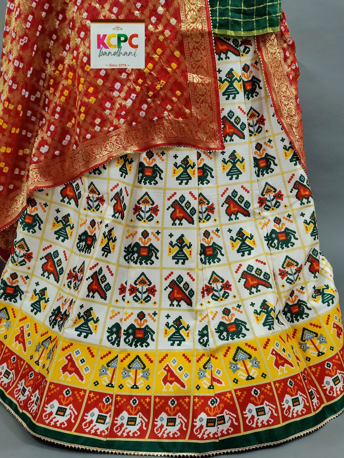 KCPC Designer Patola Lehenga chunni set, NR, KC