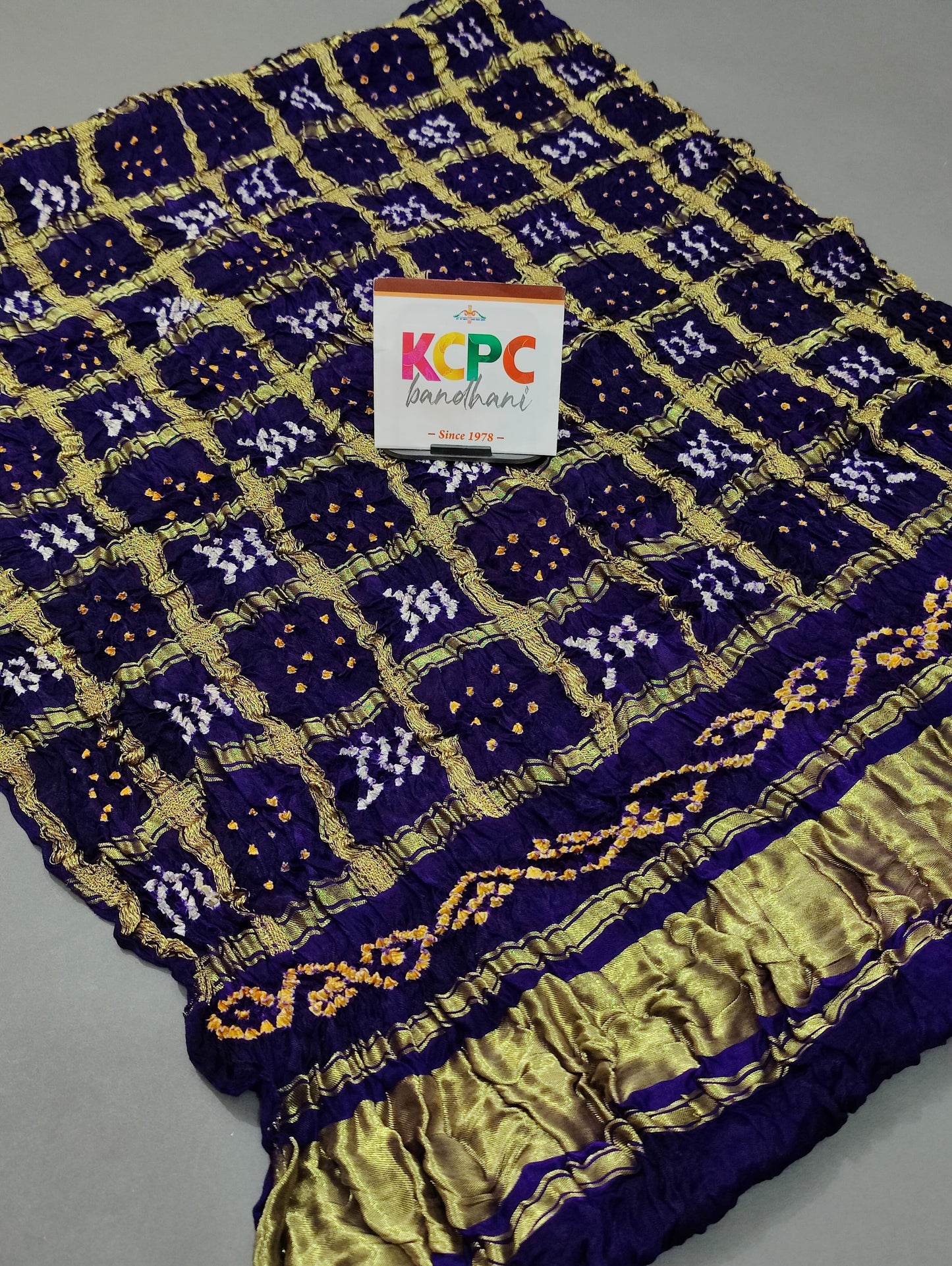 Designer Gaji Silk Bandhani Ghatchola Modal Dupatta