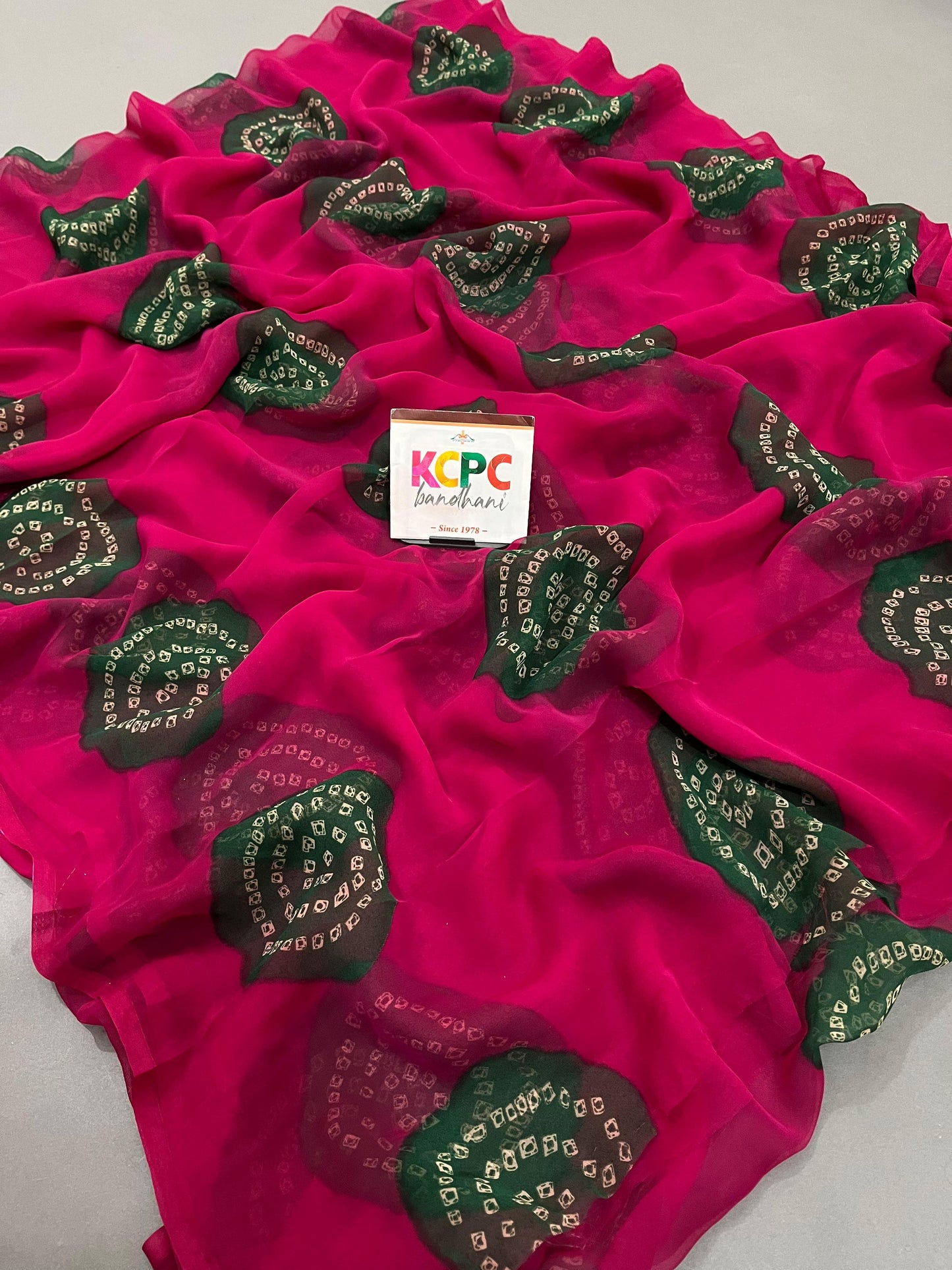 KcPc Summer Special Rajasthani Royal Georgette Bandhani Sarees