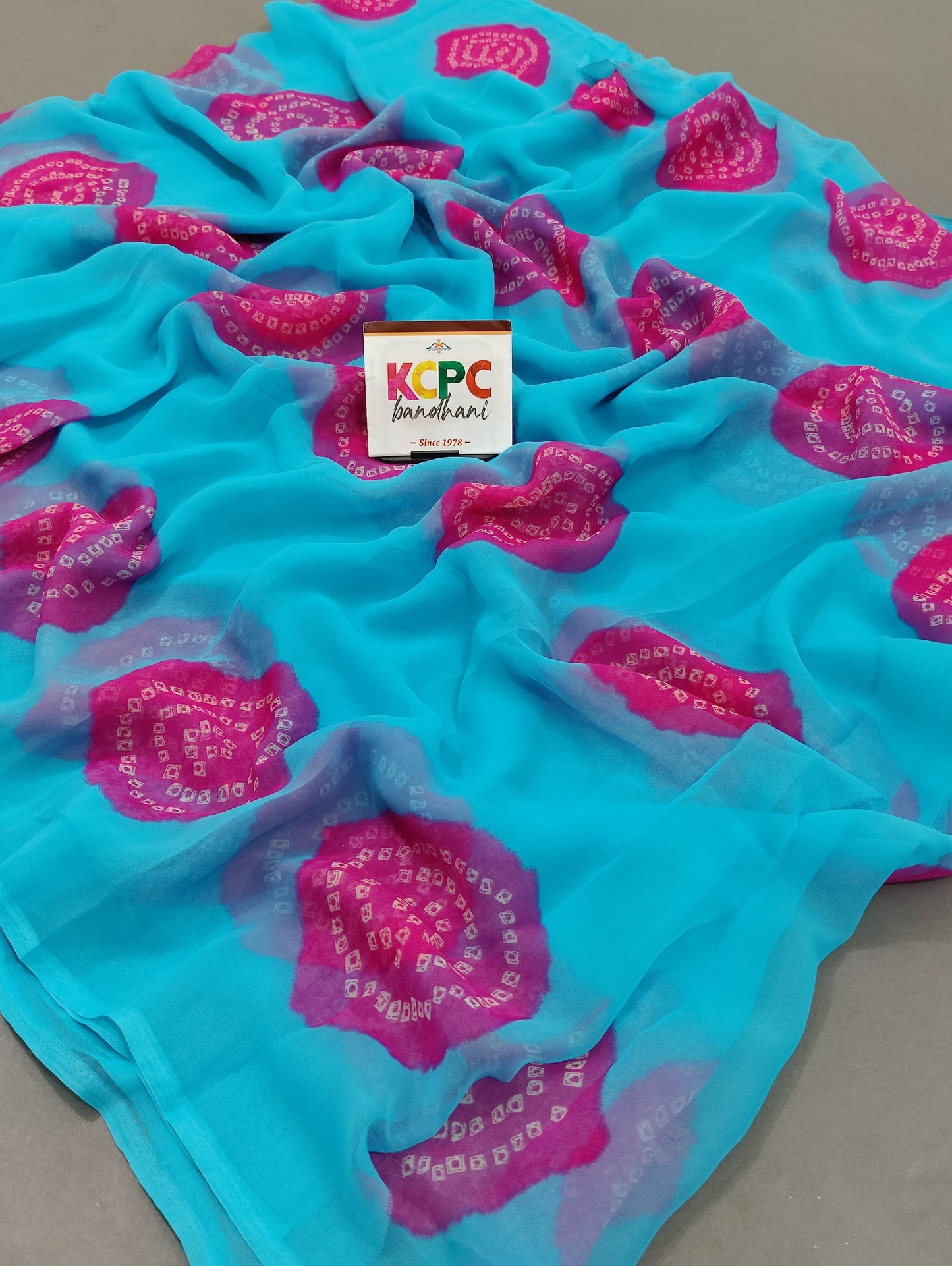 KcPc Summer Special Rajasthani Royal Georgette Bandhani Sarees