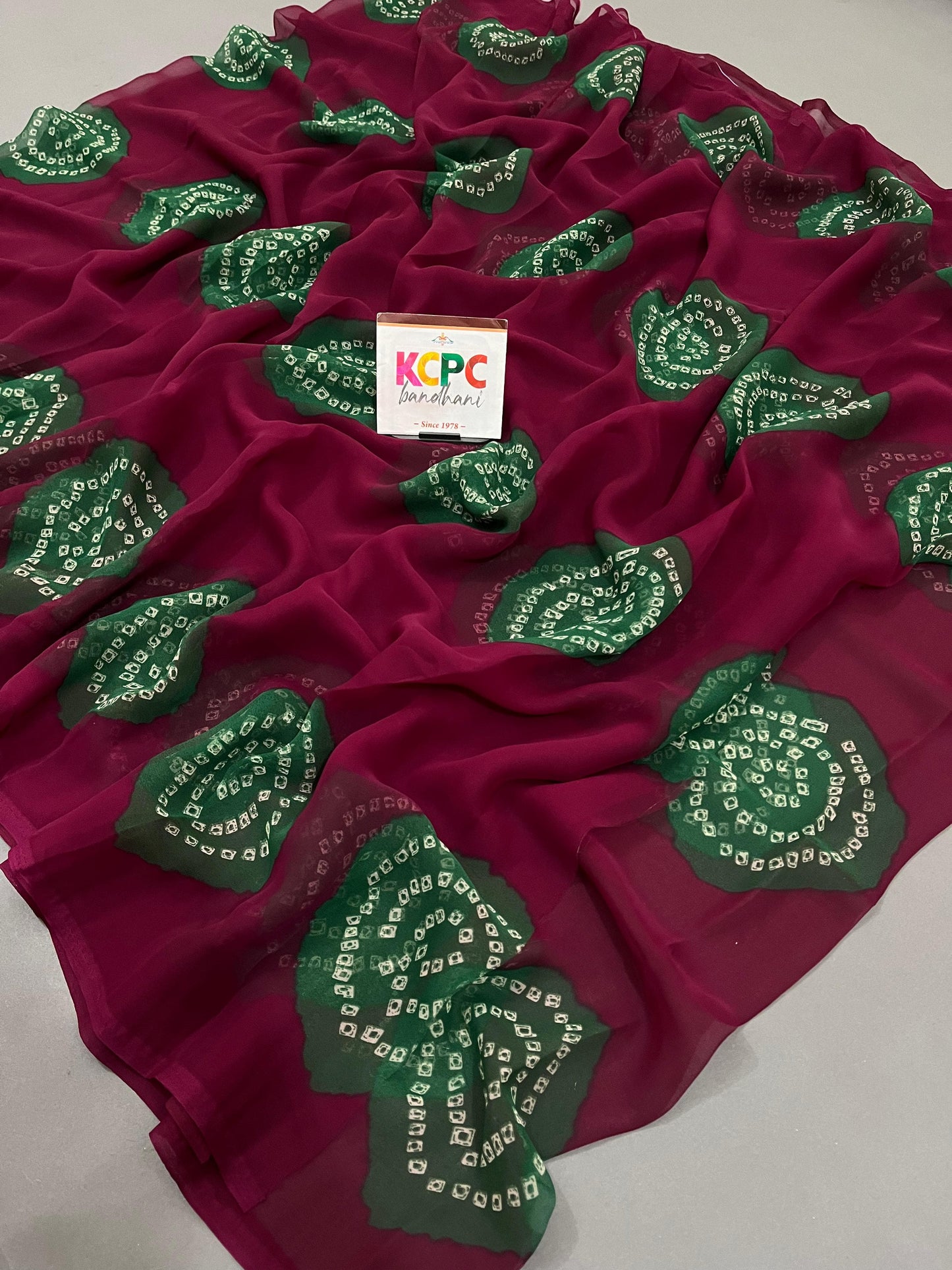 KcPc Summer Special Rajasthani Royal Georgette Bandhani Sarees