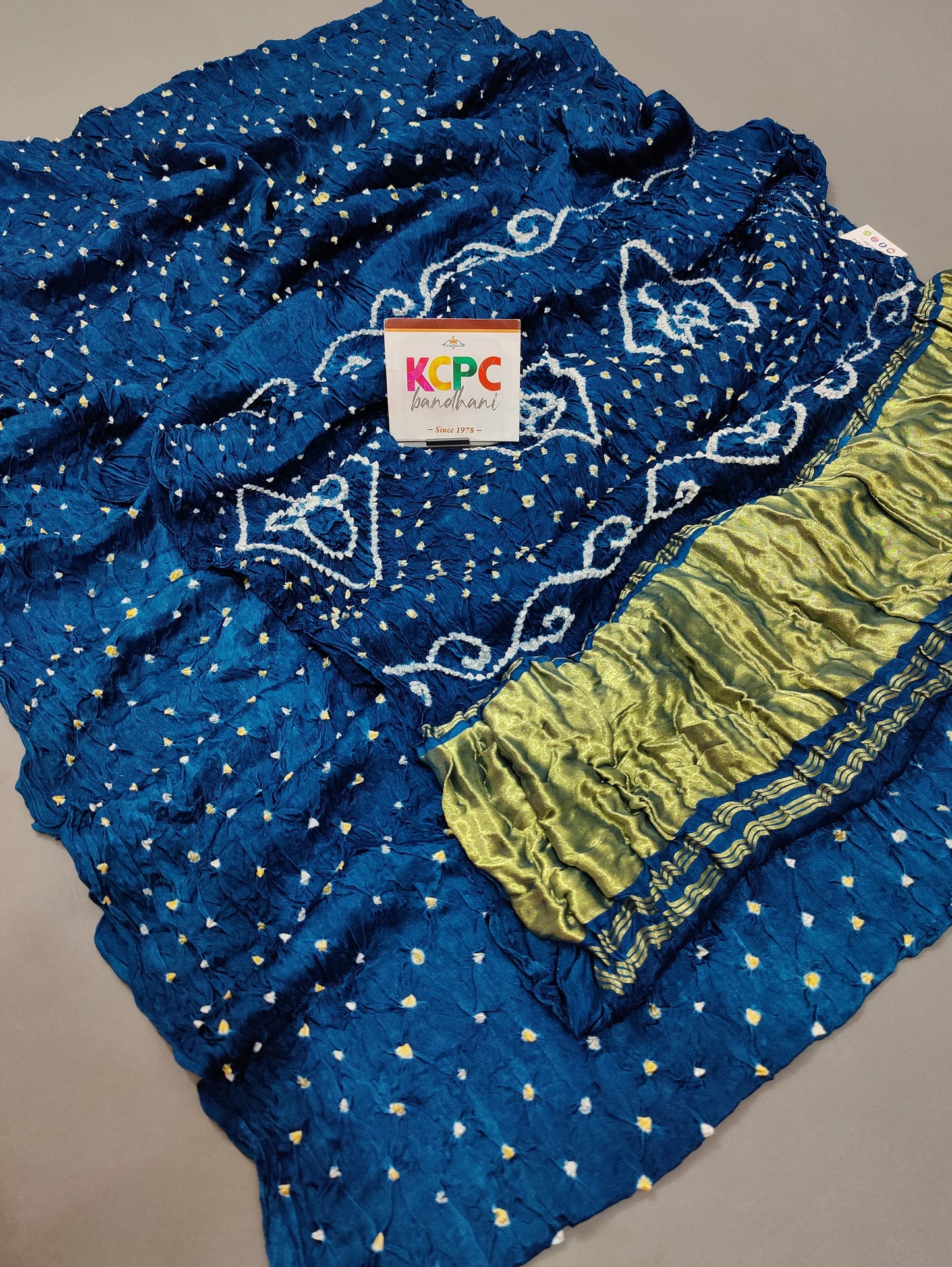 Gaji Silk Bandhani Ekdana Bandhej Saree with Lagdi Patta, NR, KCPC