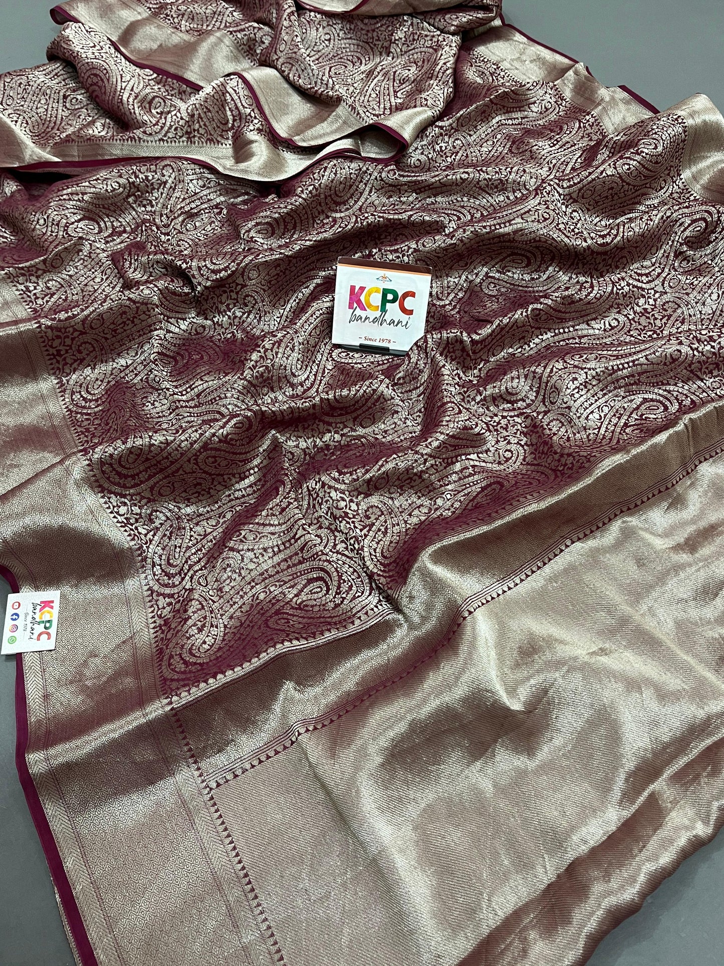 Pure Khaddi Georgette Golden Banarasi Zari Weaving Saree, NR, AMT