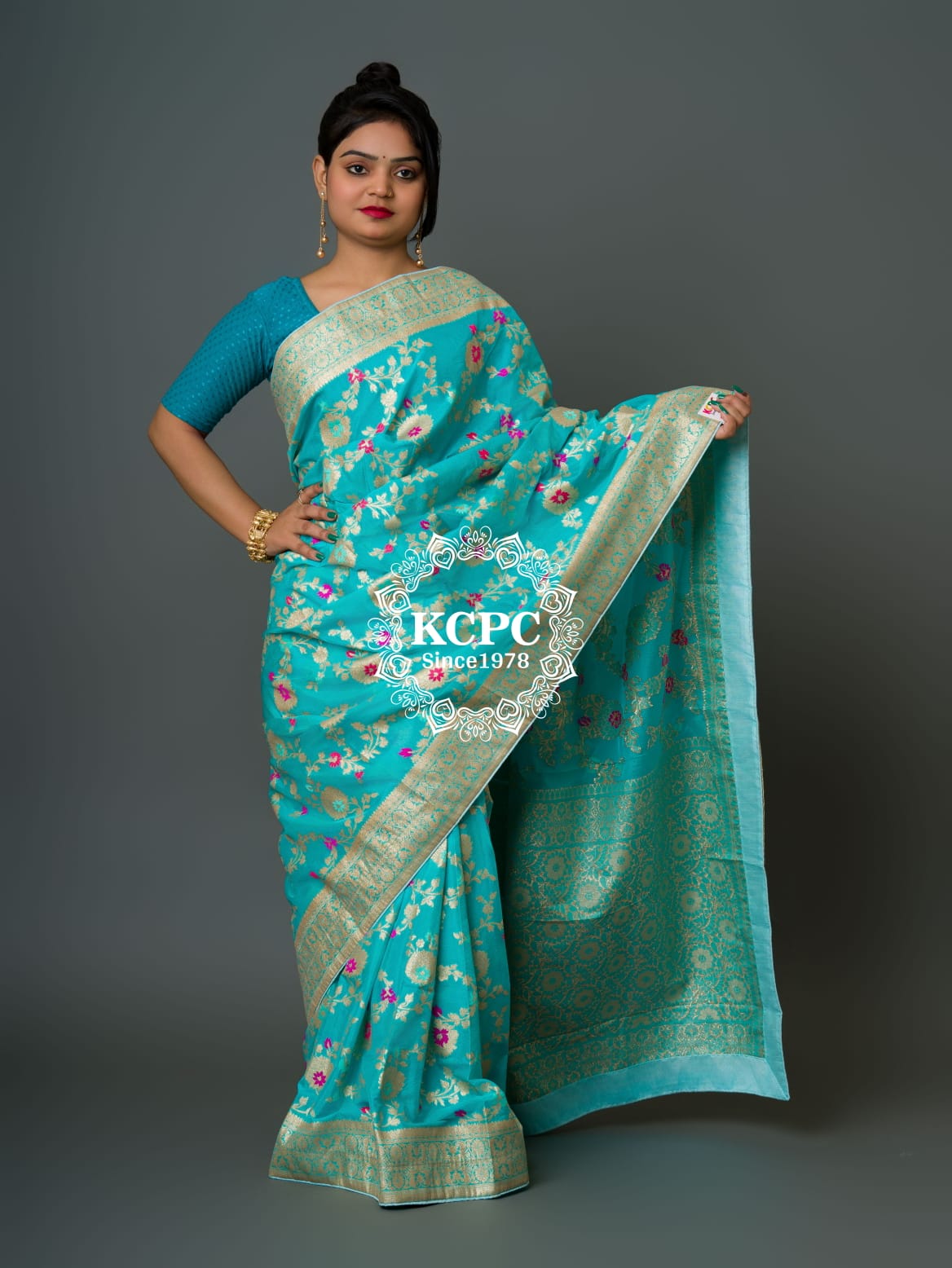 Pure Khaddi Waterzari Sarees Handloom Banarasi Weaving Saree