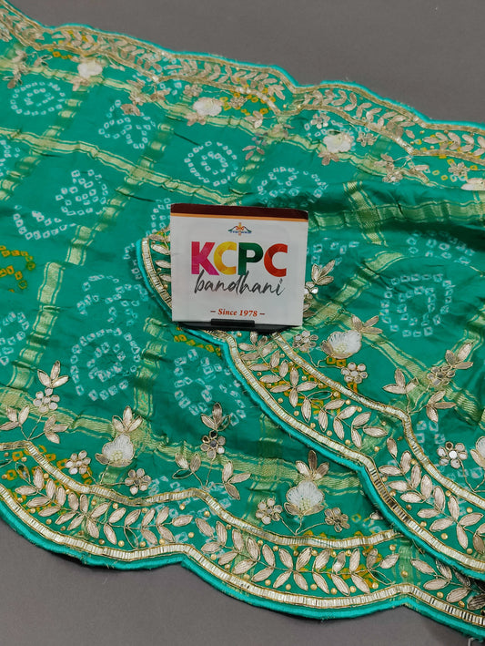 Latest New Launch Pure Gaji silk Gotapatti work Dupatta, KCPC, Amt