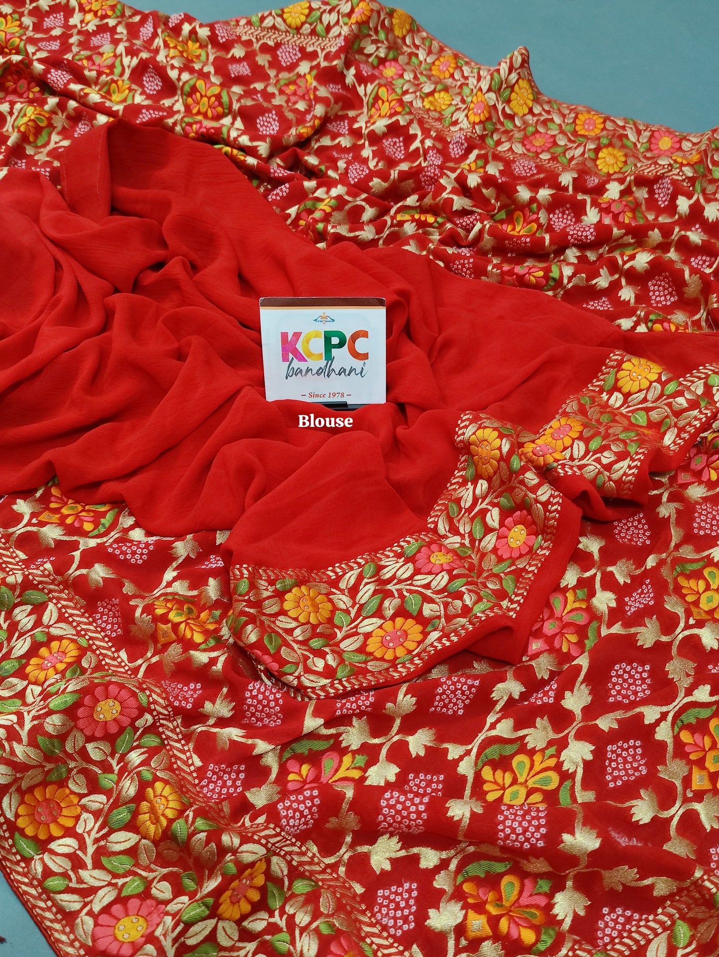 KcPc New Launch Pure Georgette Fabric saree With Blouse,RG