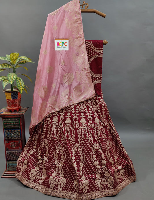 KcPc Launching New upada silk Banarasi Zari weaving Lehenga set,BTU