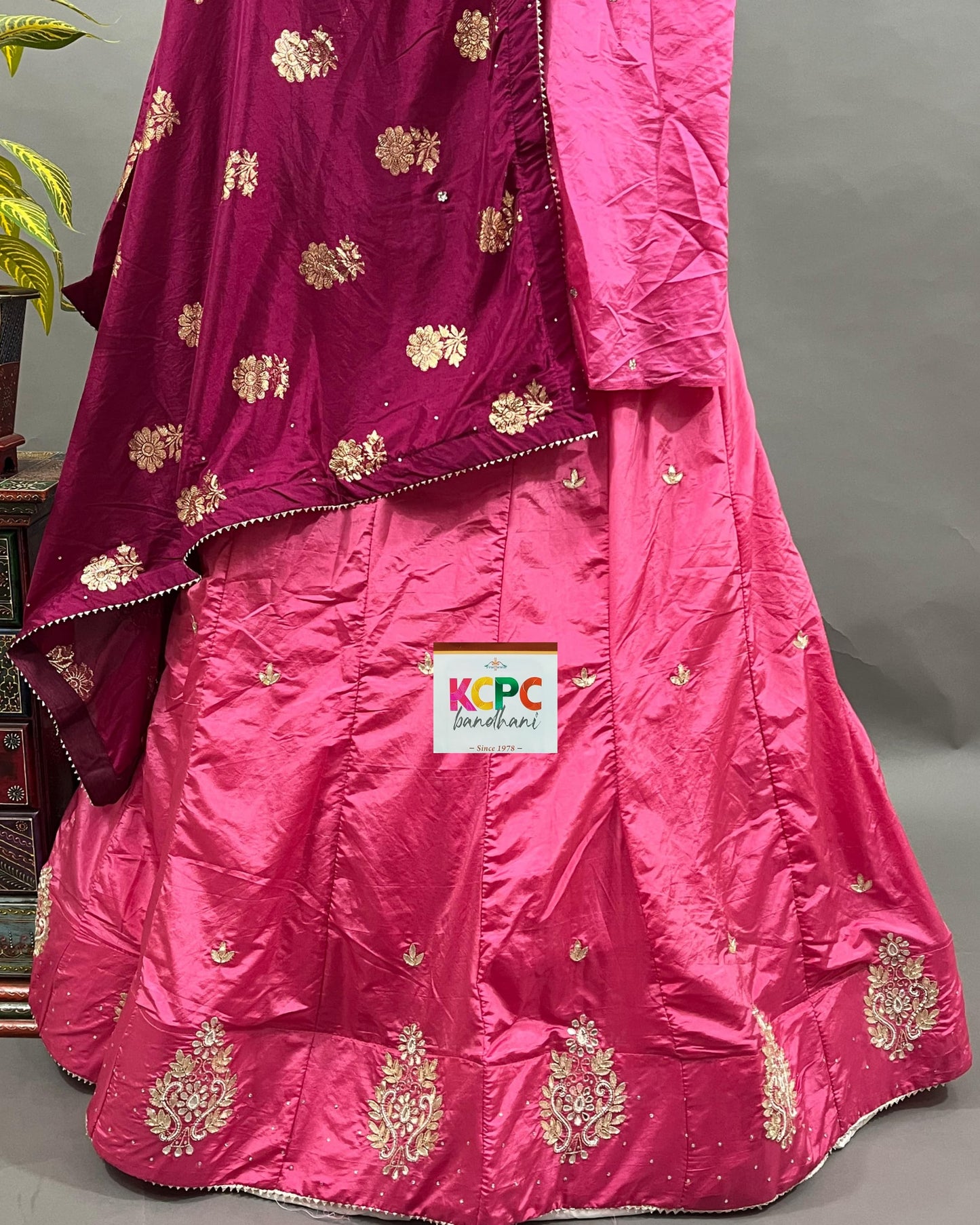 KcPc Launching new  Upada silk with katdana gotapatti work lehenga set,ANJ