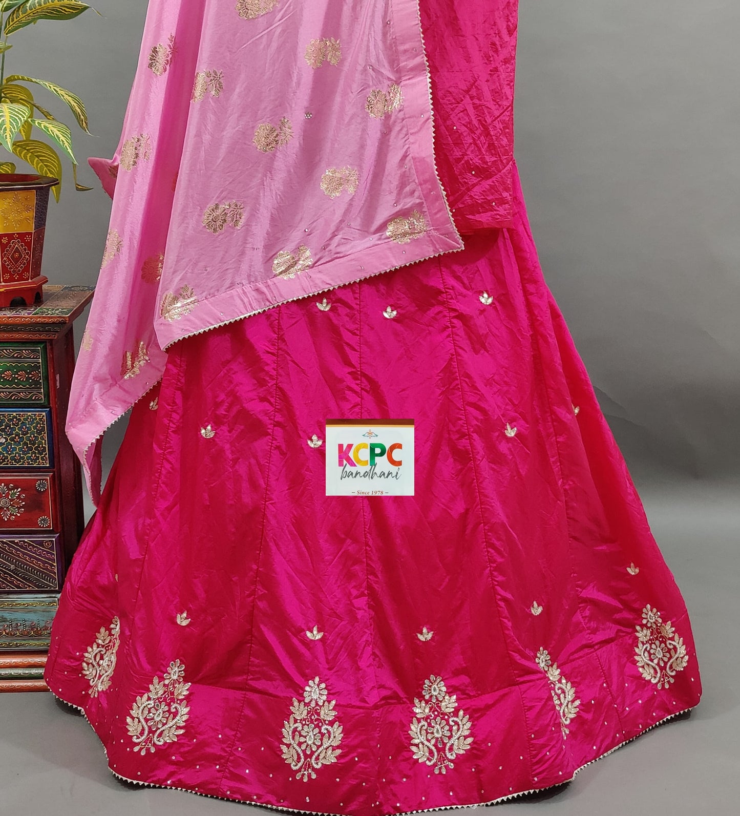 KcPc Launching new Upada silk with katdana gotapatti work lehenga set