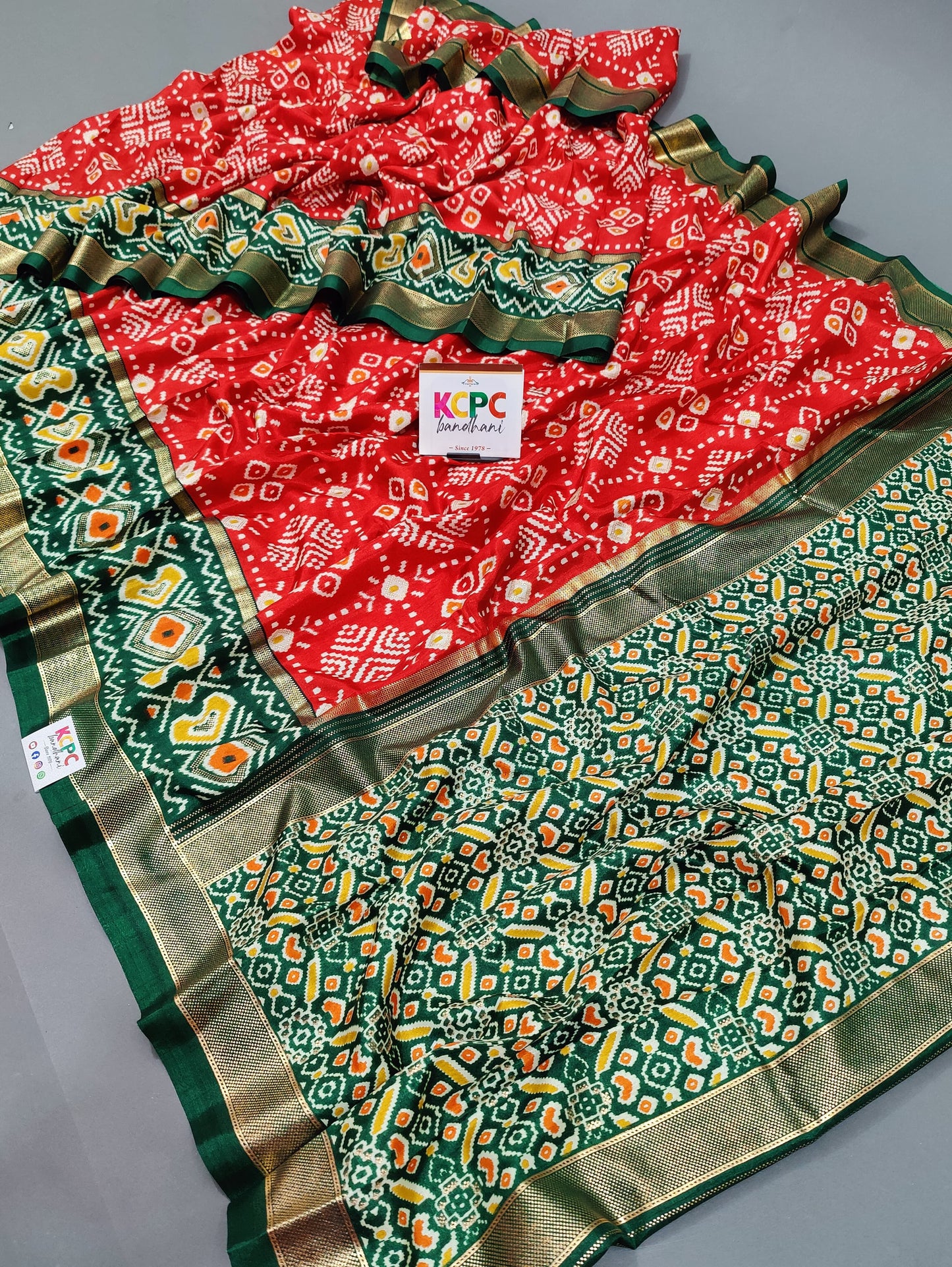 KcPc New Pashmina Cotton Silk Printed Saree With Blouse,SWA