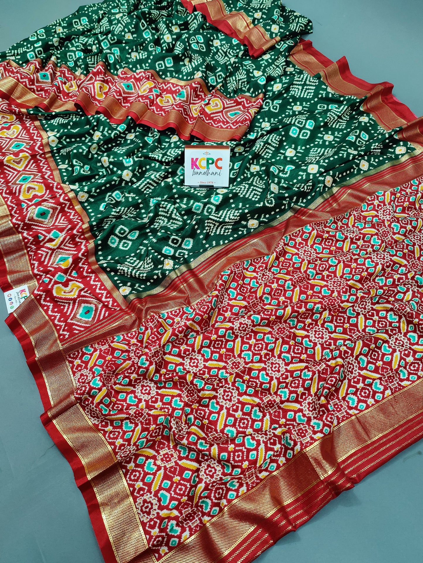 KcPc New Pashmina Cotton Silk Printed Saree With Blouse,SWA