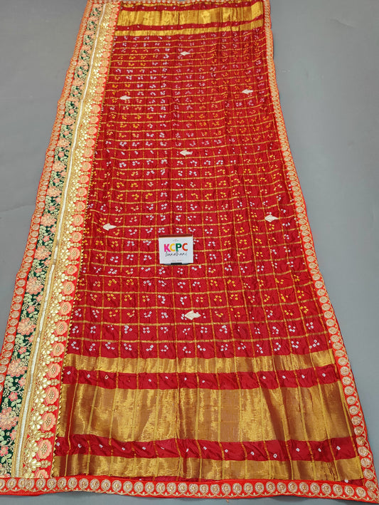 KcPc Latest Ghatchola Art silk Bandhej Geavy Border Dupatta,ZHR