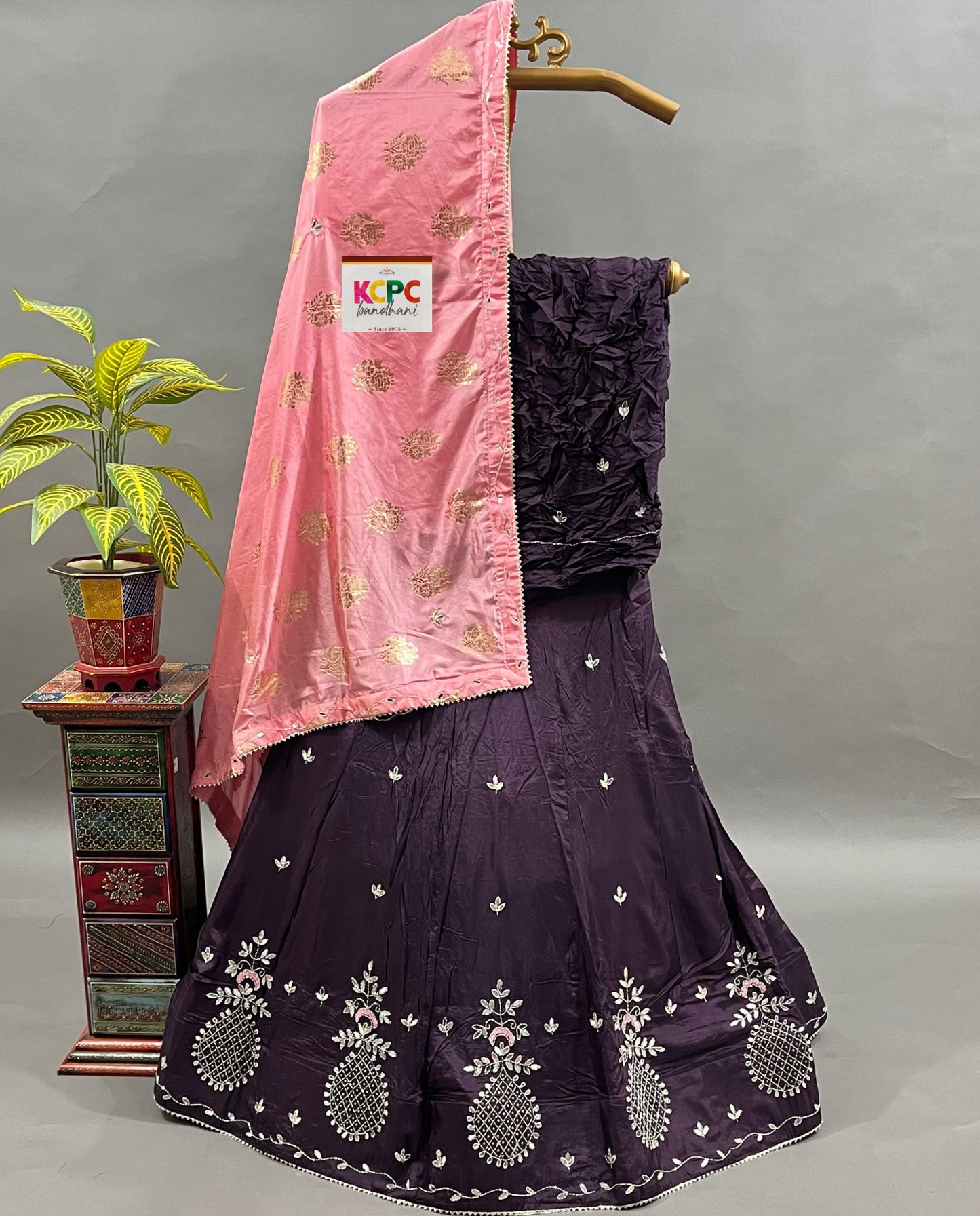 KcPc Latest New Launch Upada Chinon With Katdana Gotapatti Handwork Lehenga Set, ANJ