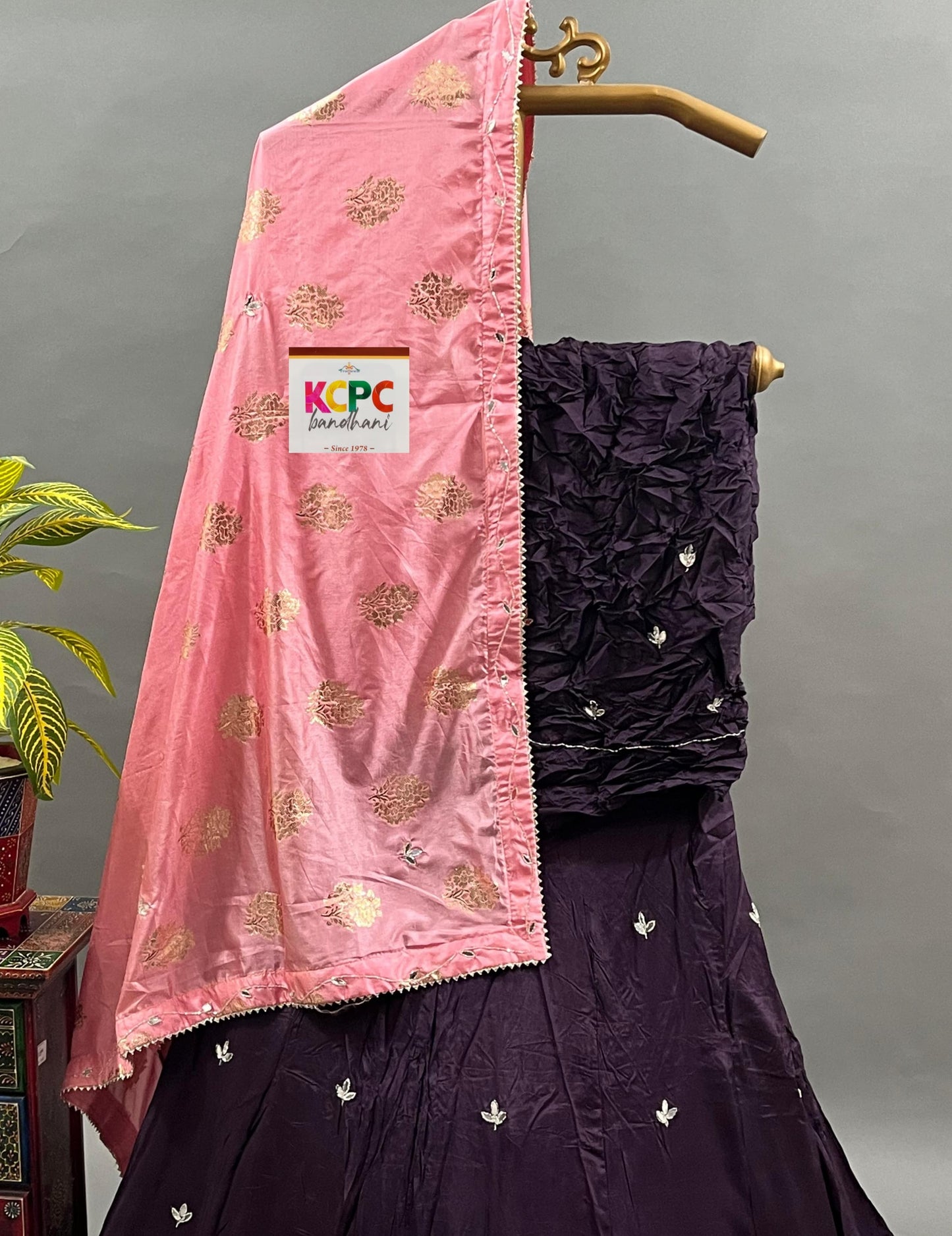 KcPc Latest New Launch Upada Chinon With Katdana Gotapatti Handwork Lehenga Set, ANJ