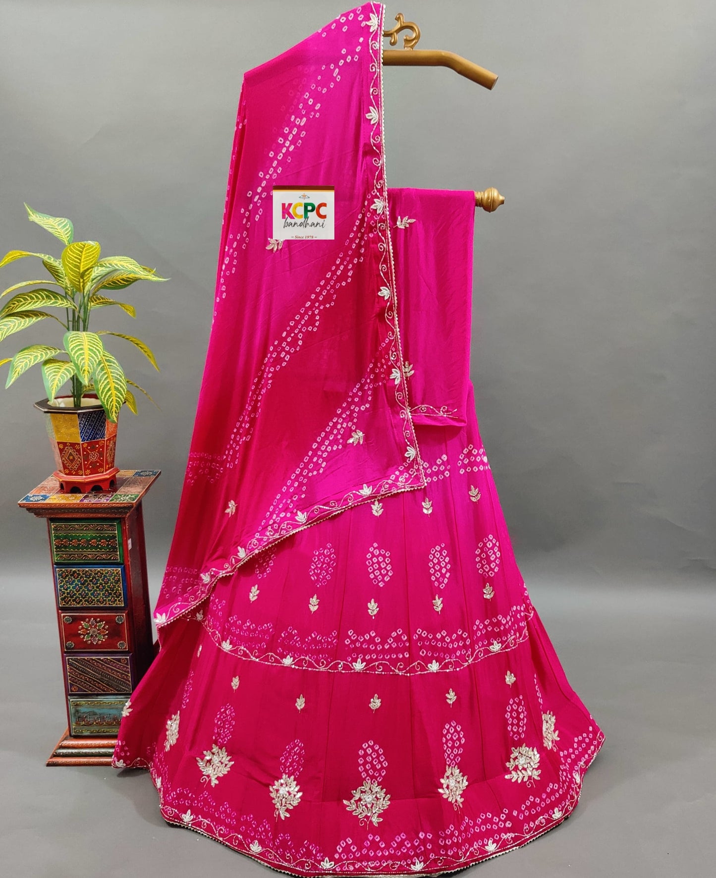 KcPc Latest New Launch chinon silk with katdana Gotapatti Handwork Lehenga set,RAJ