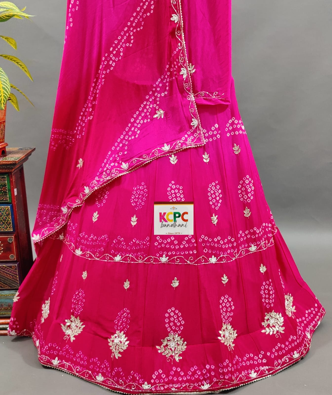 KcPc Latest New Launch chinon silk with katdana Gotapatti Handwork Lehenga set,RAJ