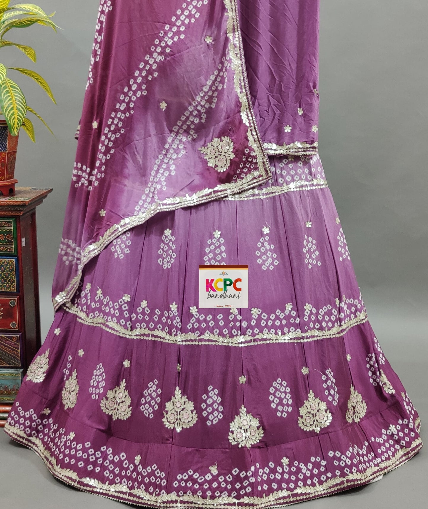 KcPc Latest New Launch chinon silk with Katdana Gotapatti Lehenga set,RAJ