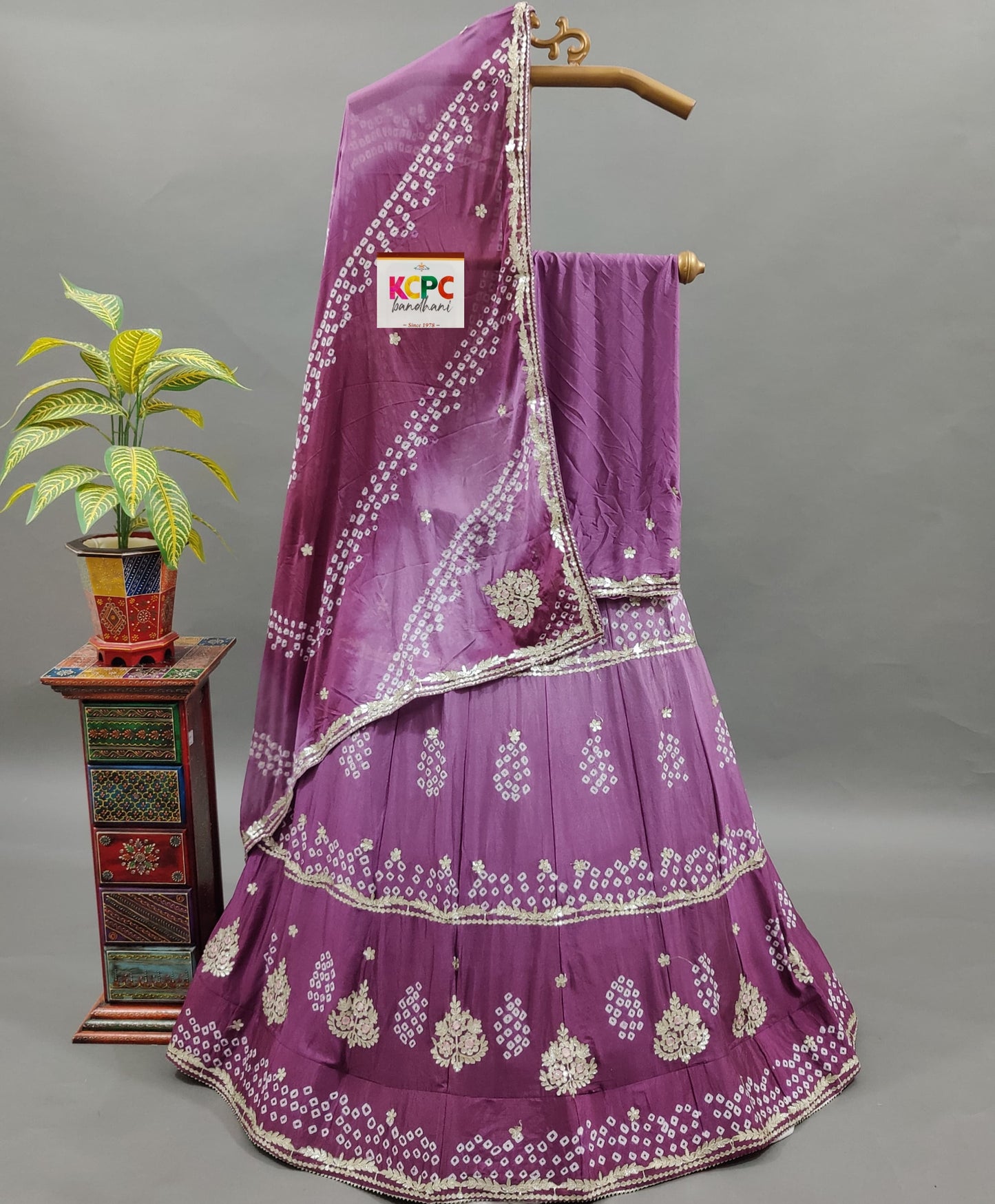 KcPc Latest New Launch chinon silk with Katdana Gotapatti Lehenga set,RAJ