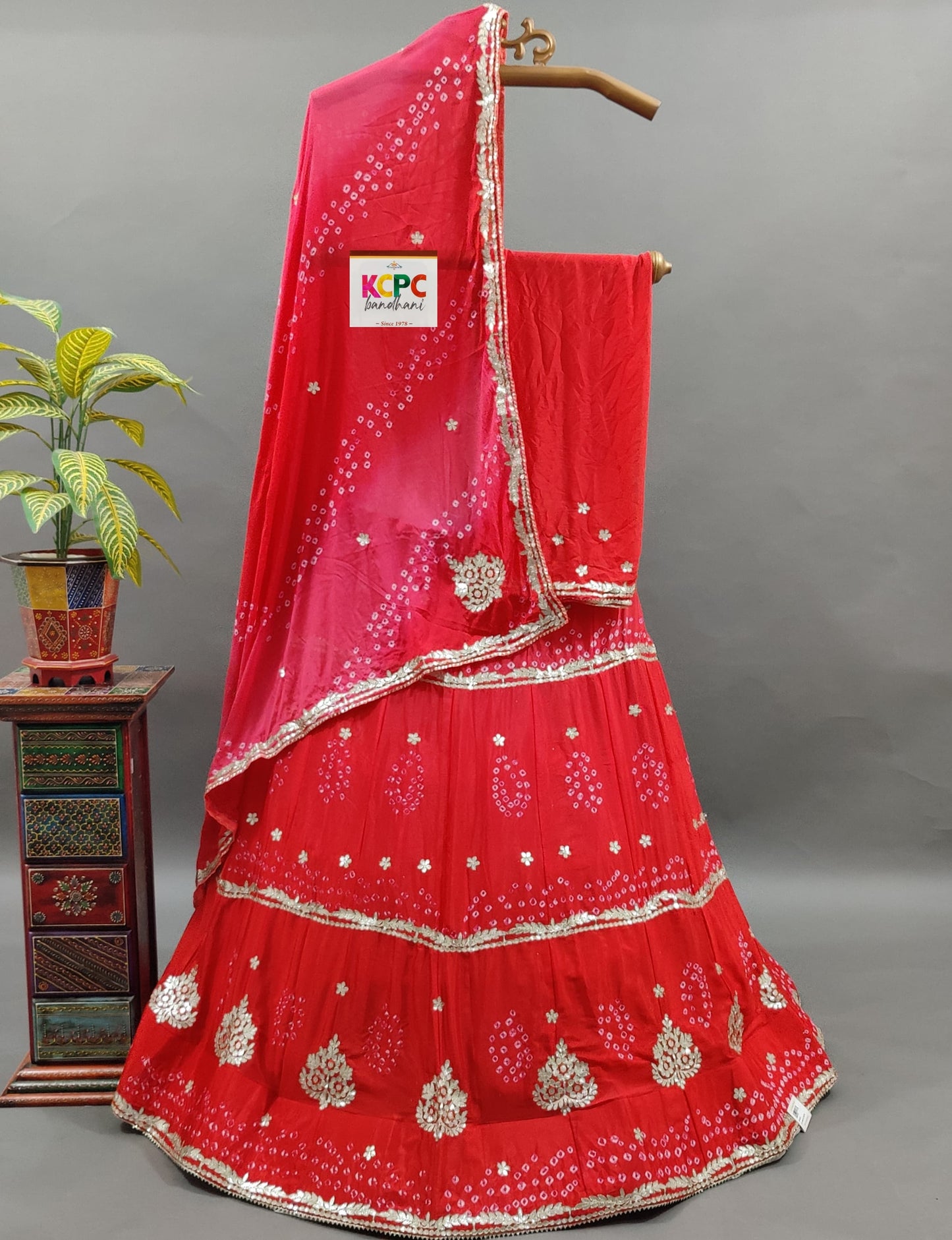 KcPc Latest New Launch chinon silk with katdana Gotapatti Lehenga set,RAJ