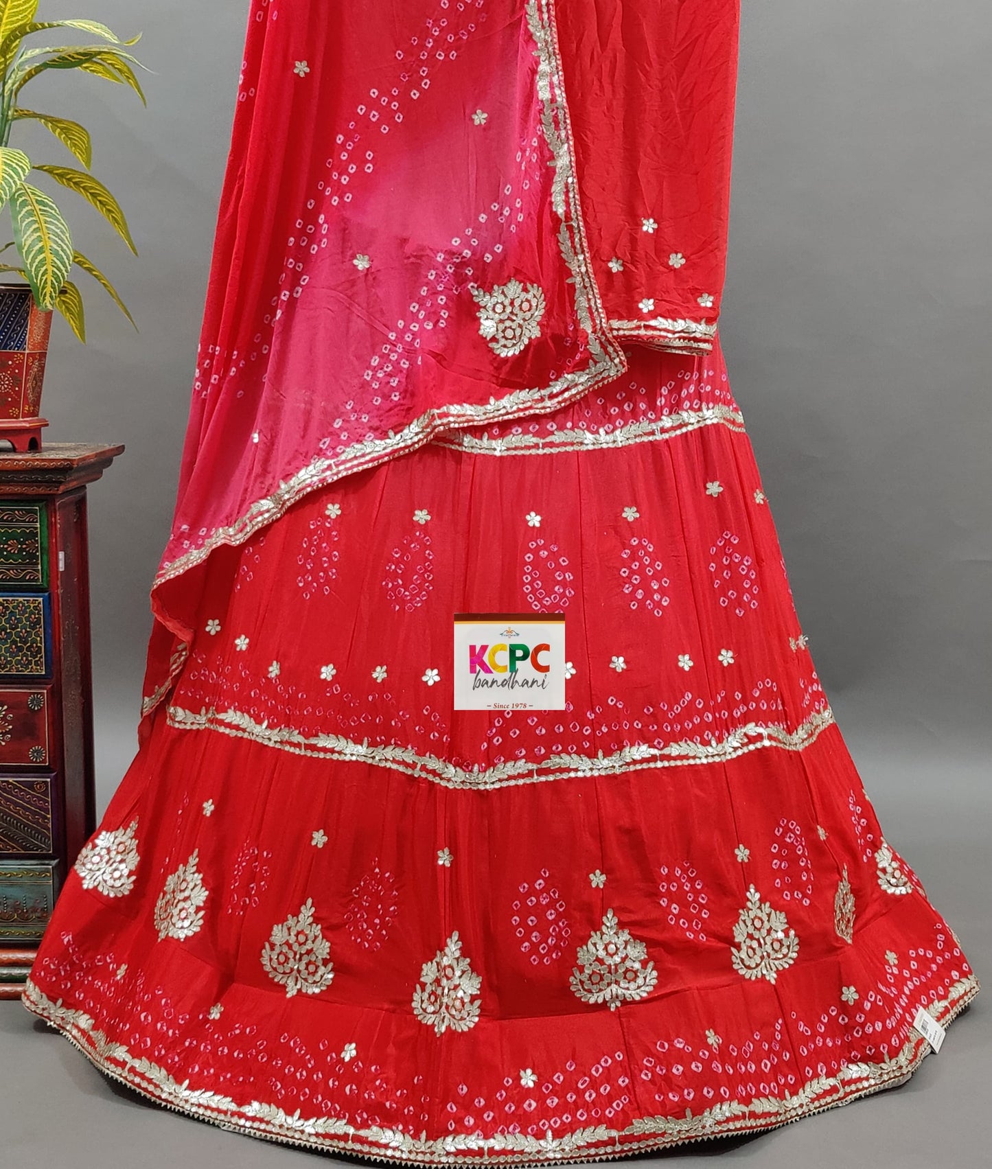 KcPc Latest New Launch chinon silk with katdana Gotapatti Lehenga set,RAJ