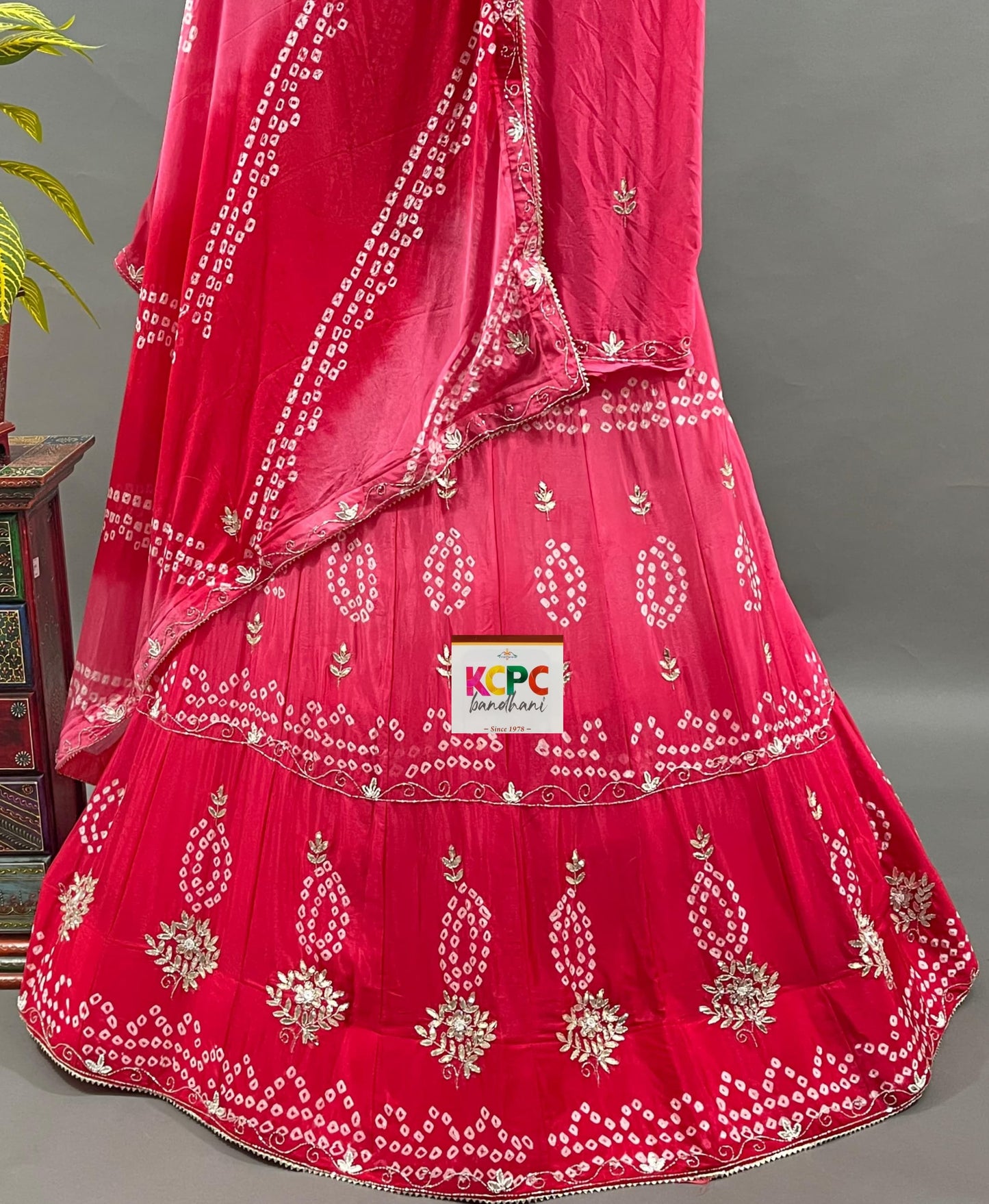 KcPc Latest New chinon silk with katdana Gotapatti Handwork Lehenga set RAJ