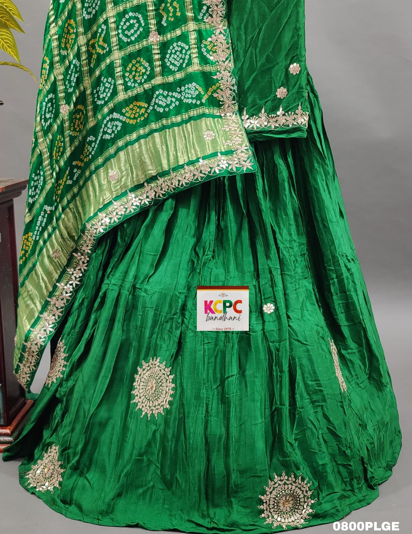 KcPc New Pure Gajji Silk Lehenga With Pure Gajji Silk Dupatta With Gorgeous Gotapatti Handwork,RGC