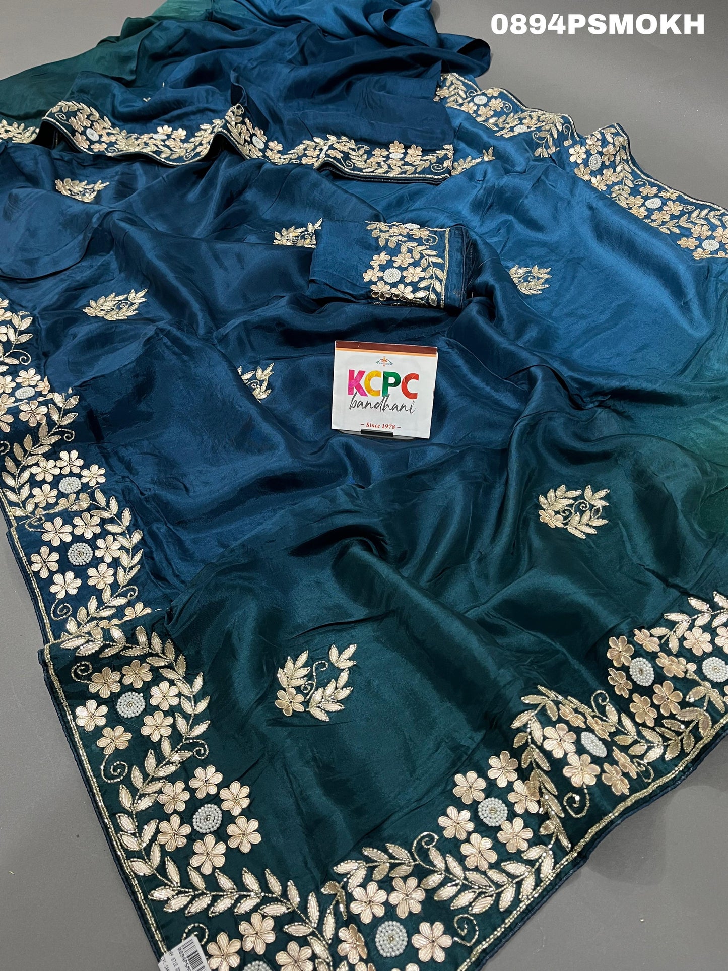 Lalita Designer Sarees by KCPC In Upada Tie Dye Handwork Gotapatti amt