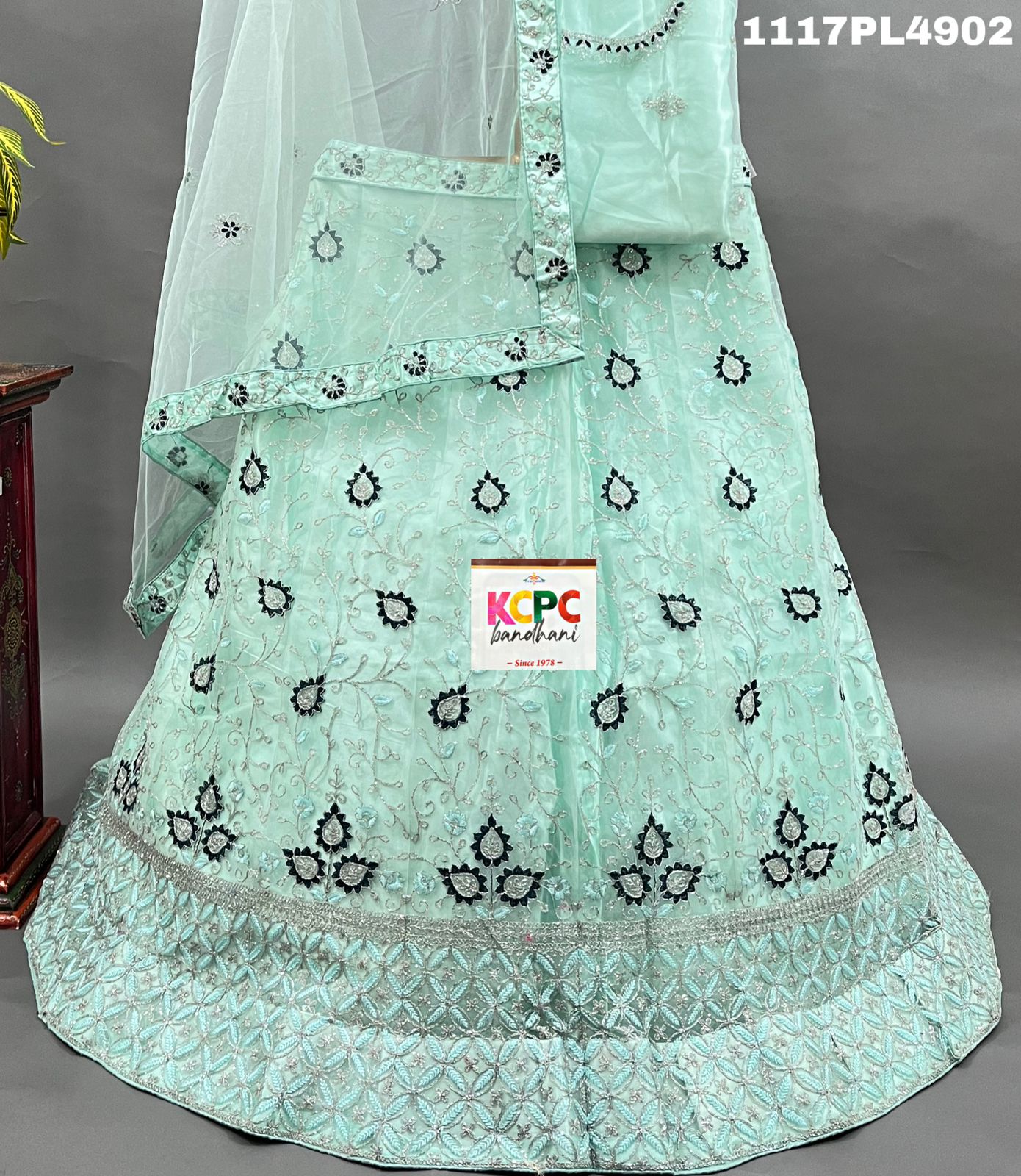 KCPC New Net Sequences embroidery Lehenga set