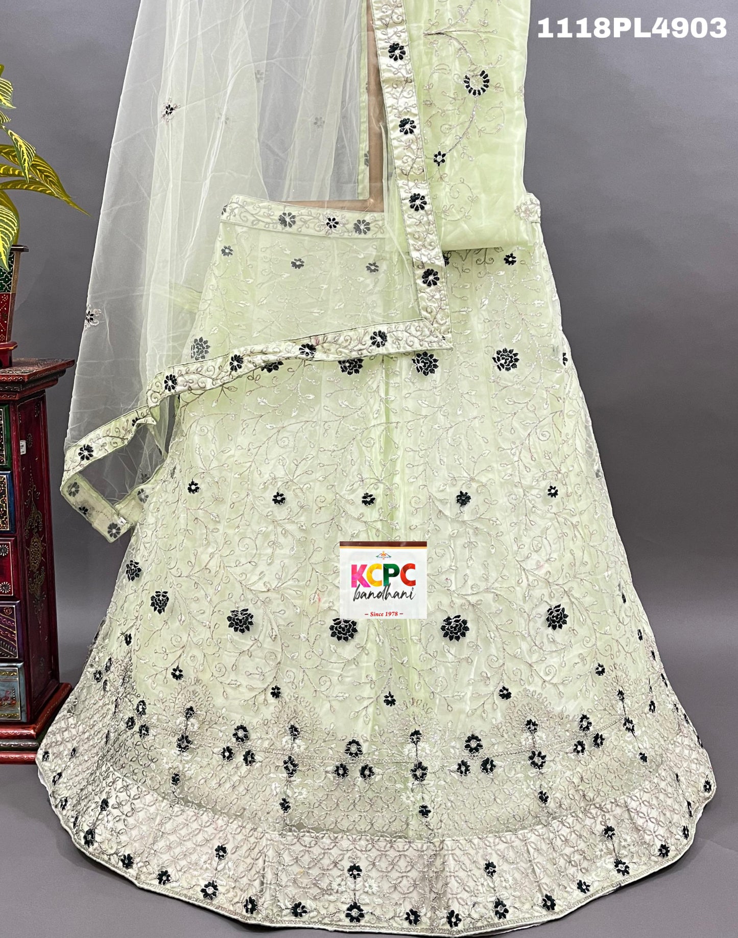 KCPC New Net Sequences embroidery Lehenga set