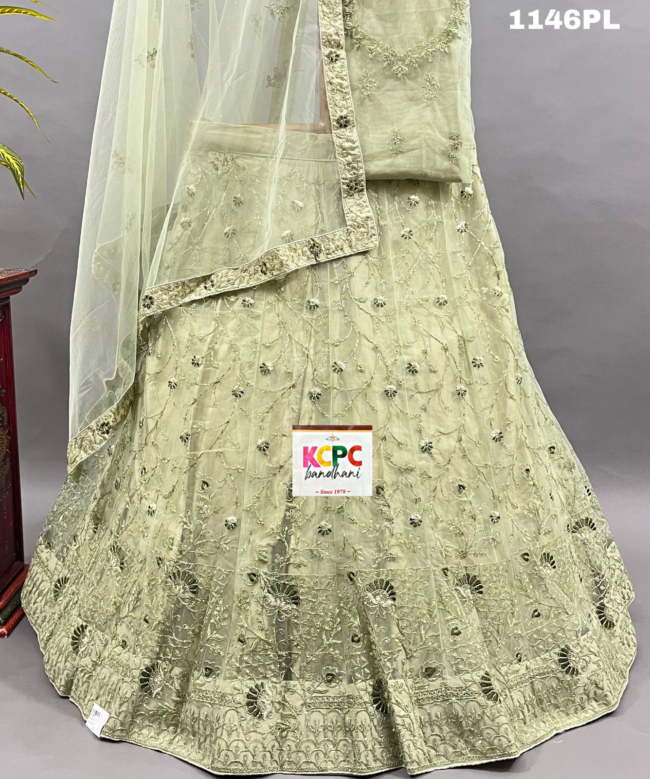 KCPC New Net Sequences embroidery Lehenga set