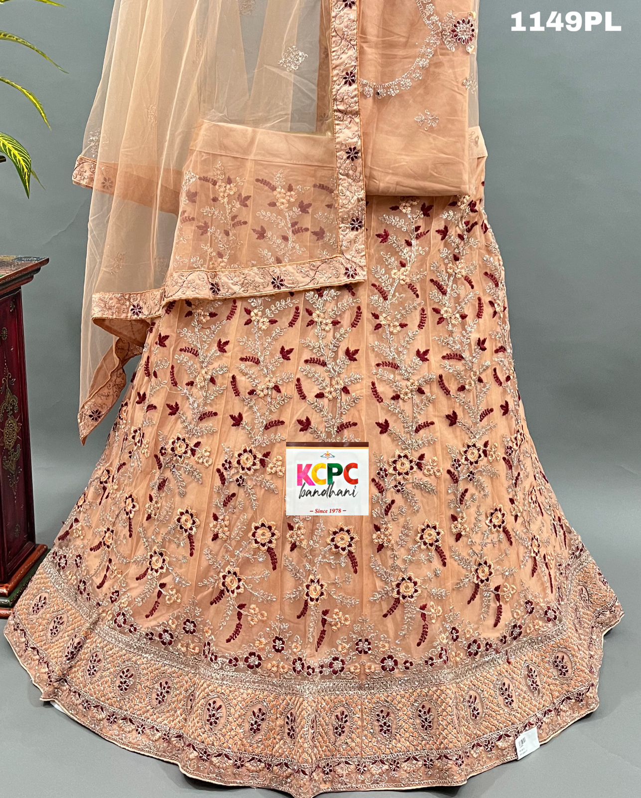 KCPC New Net Sequences embroidery Lehenga set