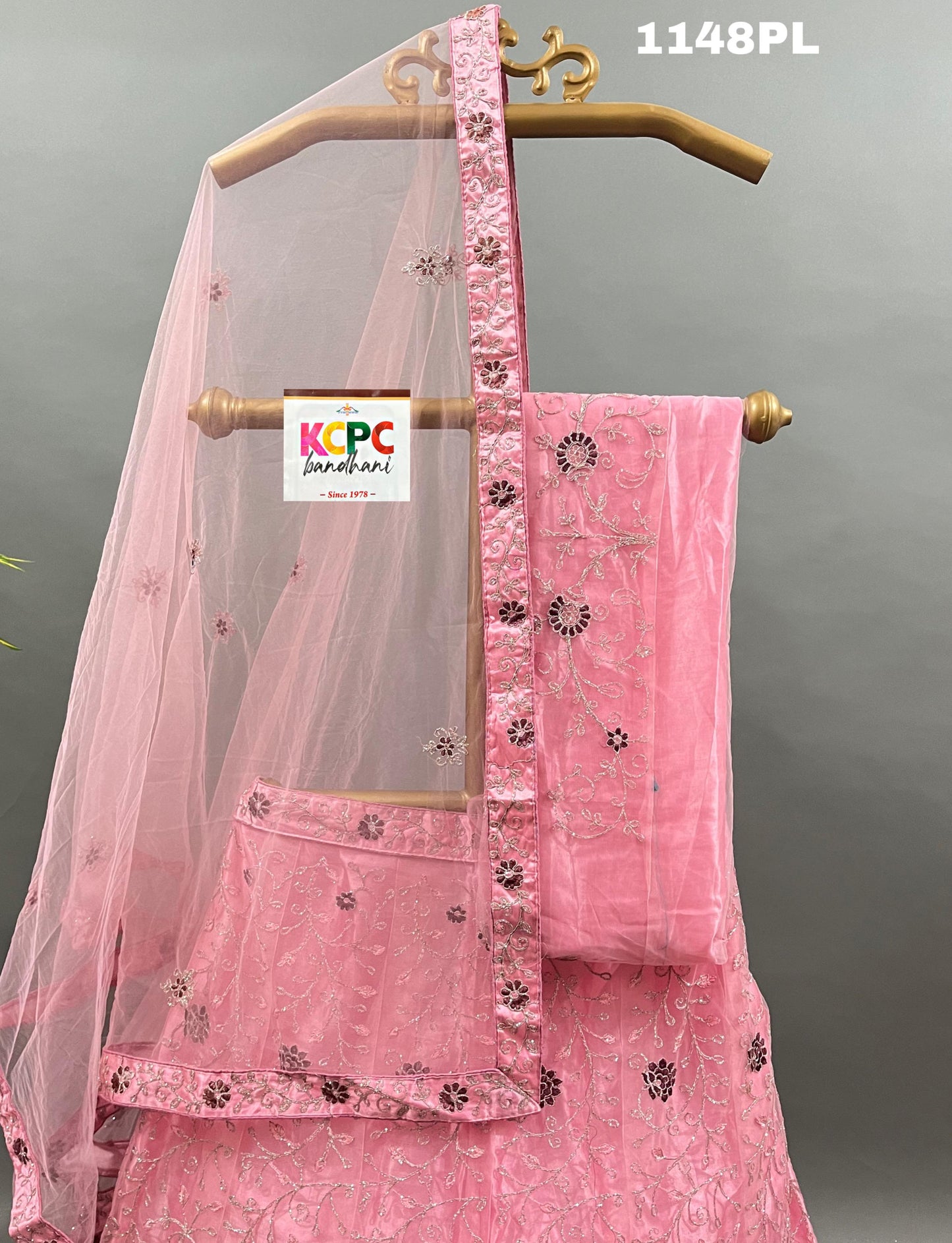 KCPC New Net Sequences embroidery Lehenga set