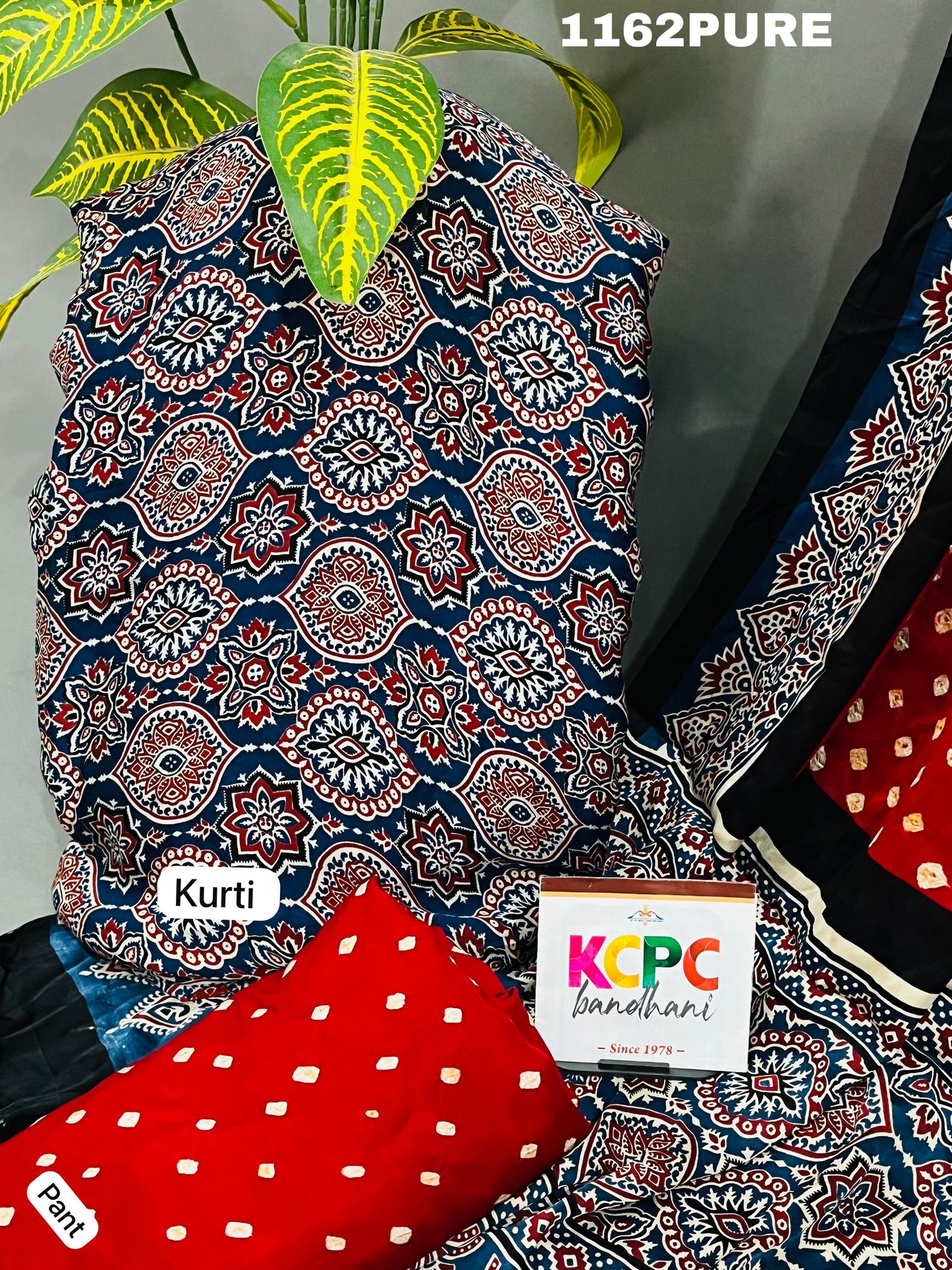 Latest New Launch Modal Gaji Silk Ajrakh Print Suit, KcPc