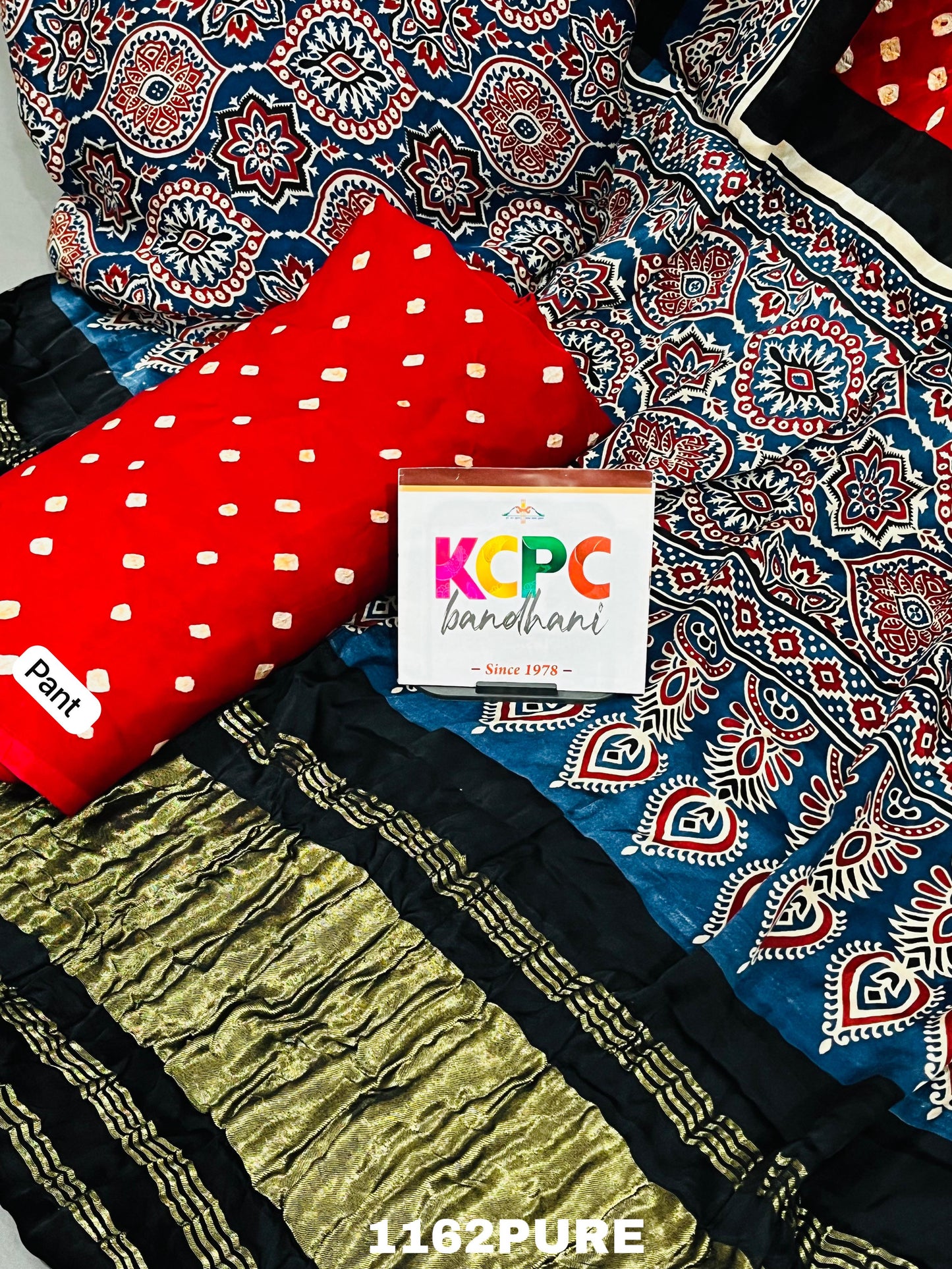 Latest New Launch Modal Gaji Silk Ajrakh Print Suit, KcPc