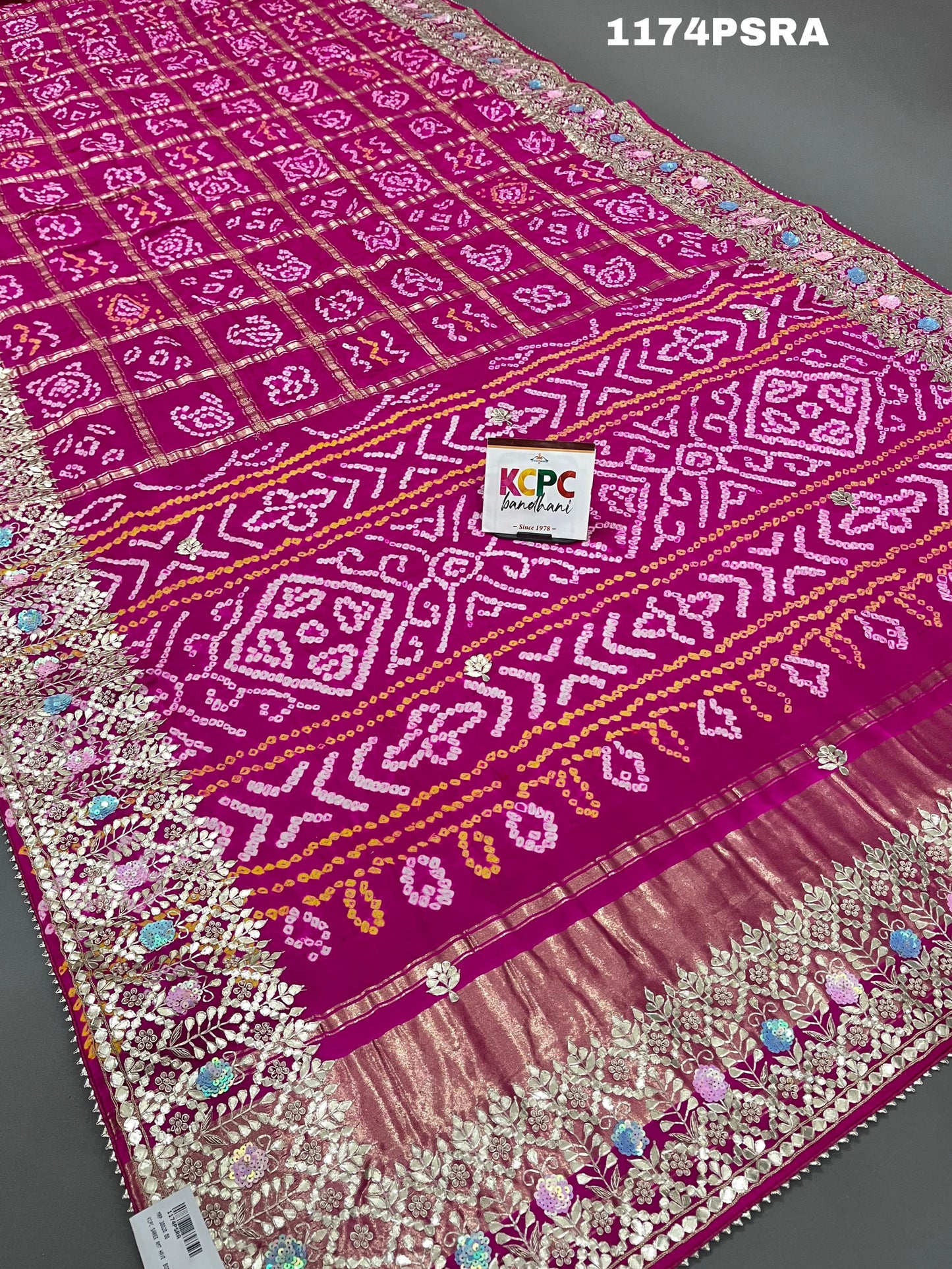 KCPC Launching New Beautiful Pure Gaji Silk Heavy Gotapatti Work Saree With Blouse,AMT