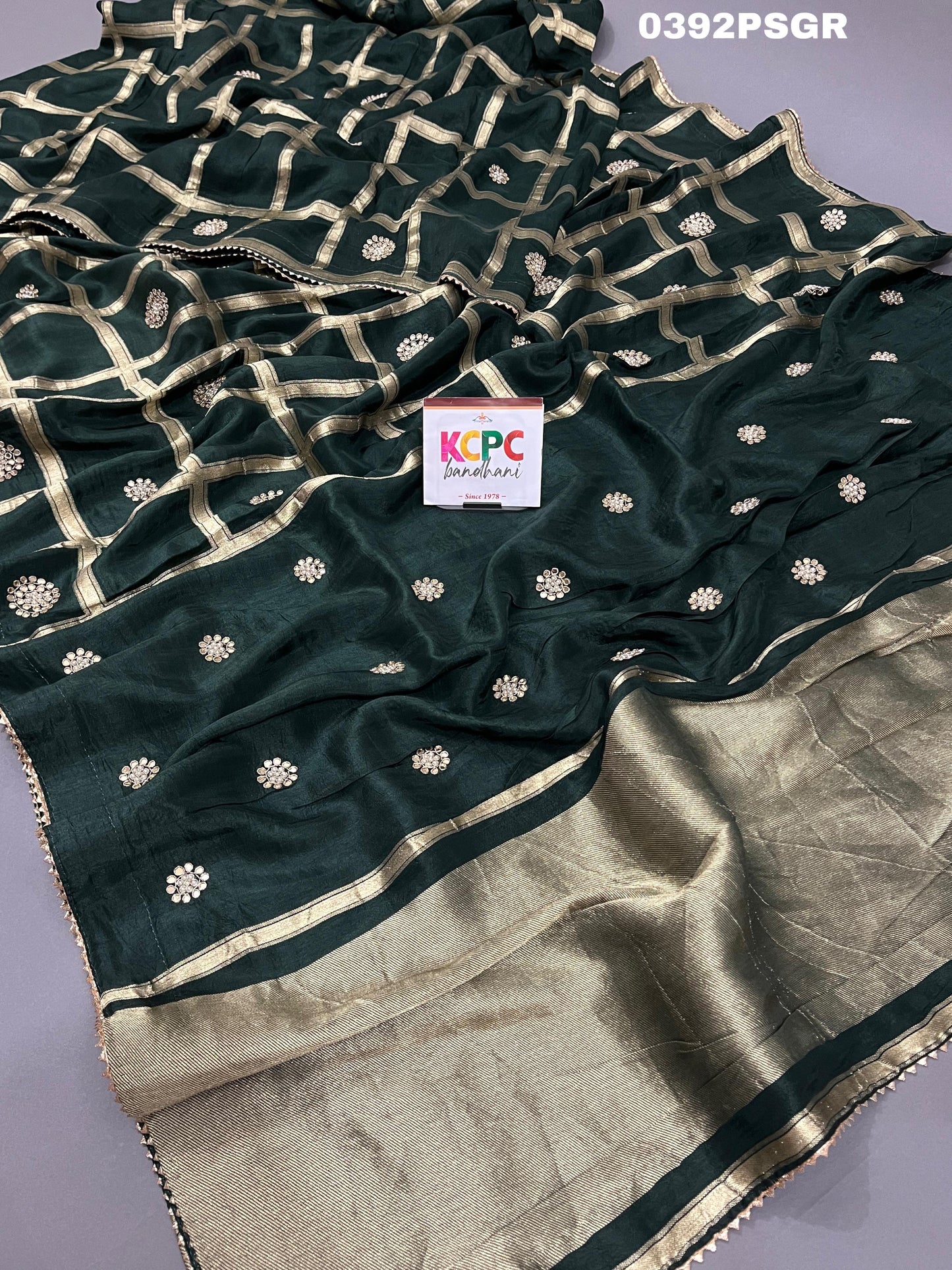 KCPC Launching New Semi Gaji Silk Gotapatti Work Saree With Blouse, NSJ