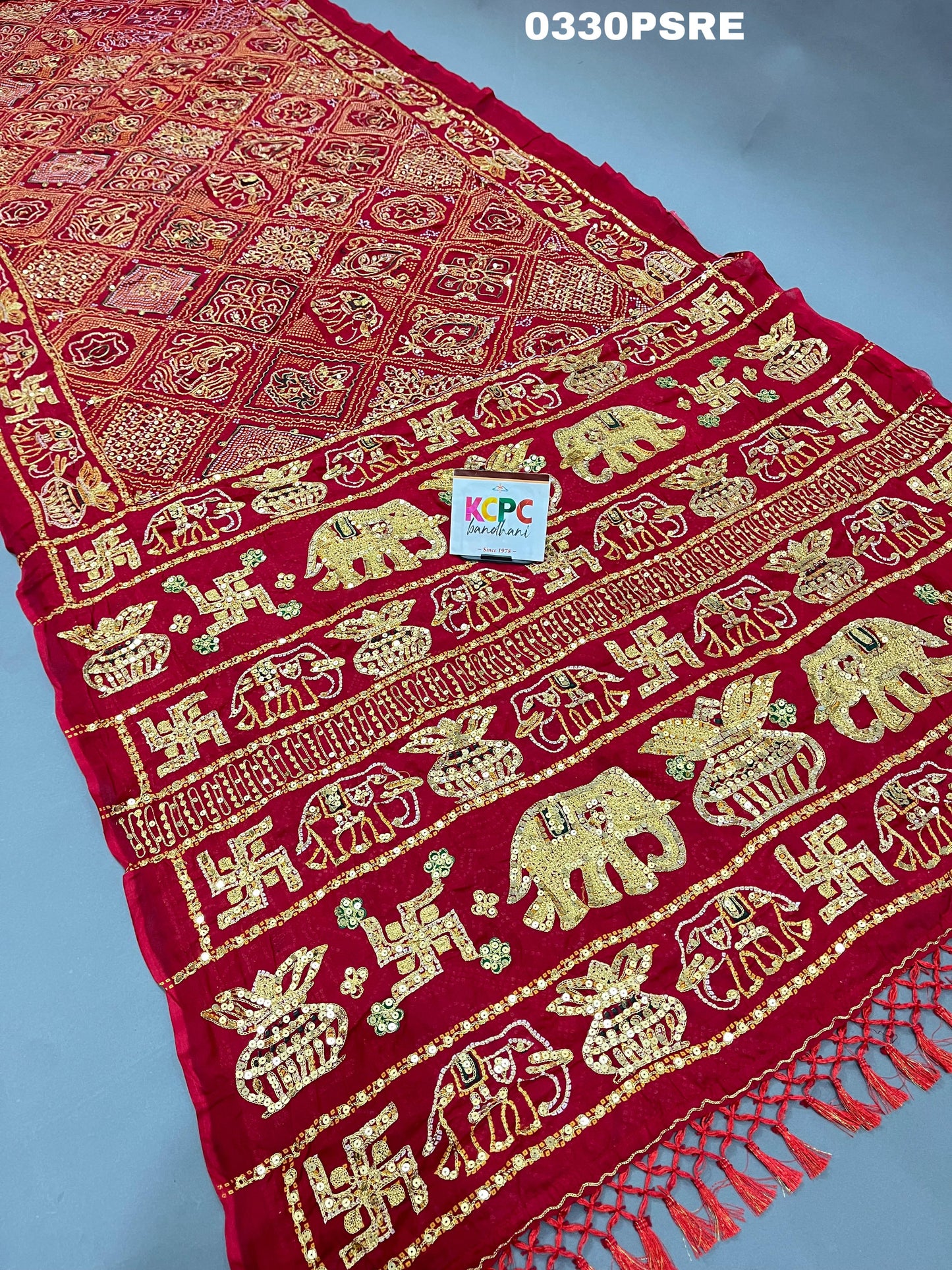 KcPc Originals Designer Vintage Look Cotton Ghatchola Aara Tari Work Saree with blouse cha