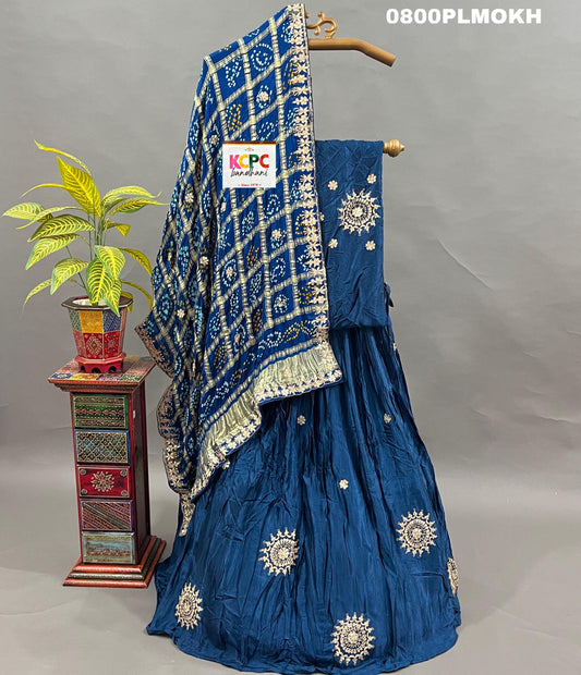 KcPc New Pure Gajji Silk Lehenga With Pure Gajji Silk Dupatta With Gorgeous Gotapatti Handwork,RGC