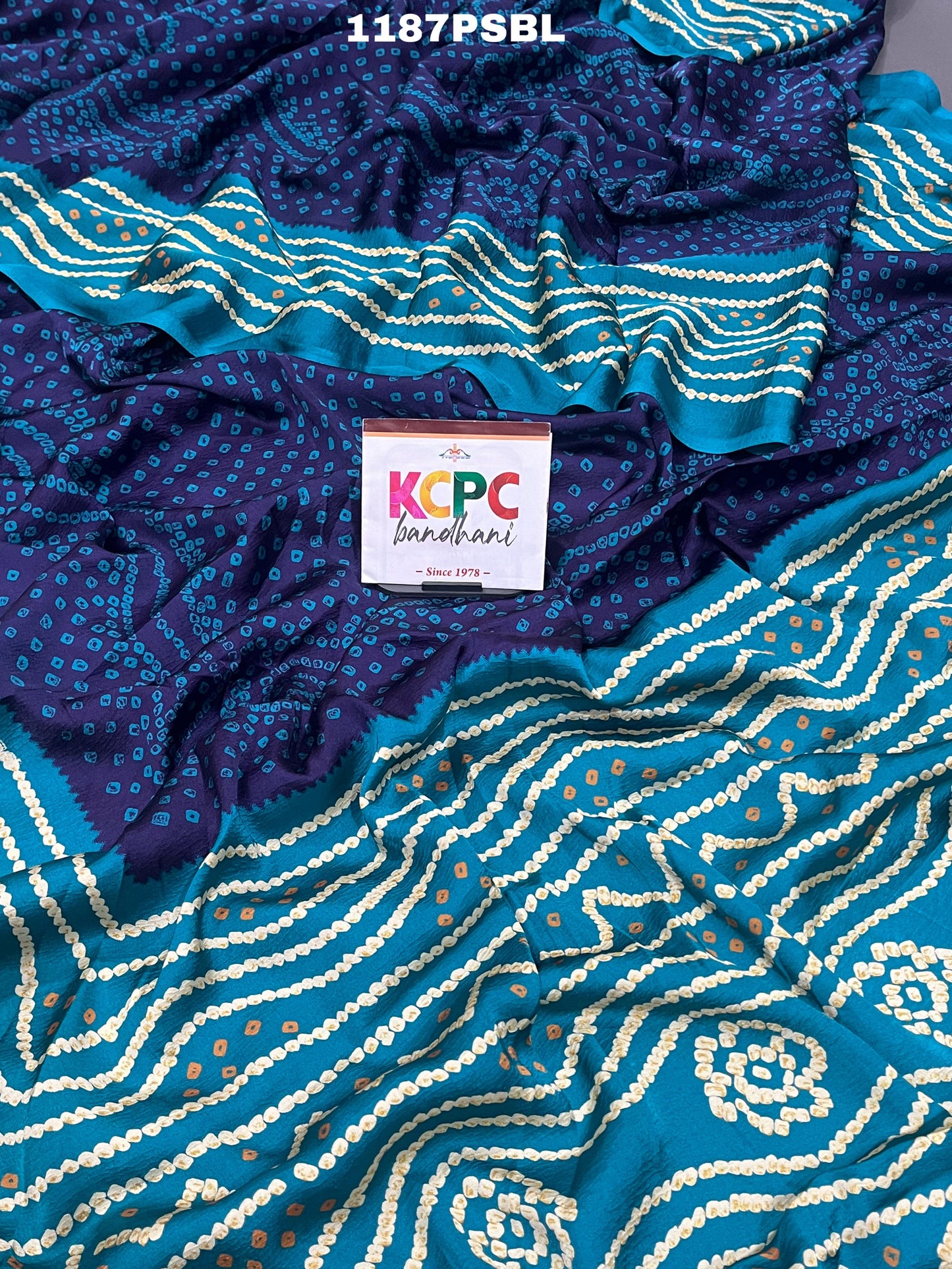 KCPC Launching New Chinon Silk Bandhani Saree,APL