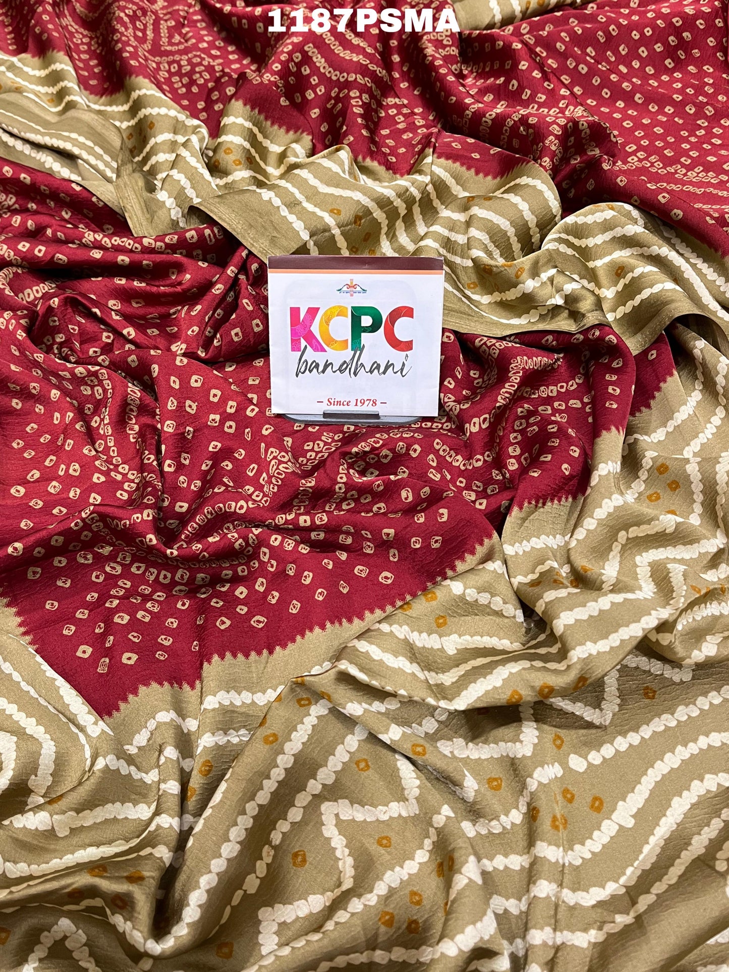 KCPC Launching New Chinon Silk Bandhani Saree,APL