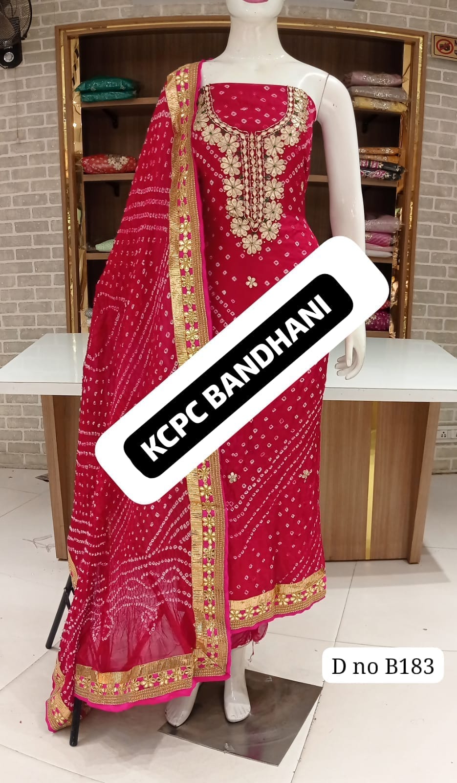 KcPc New Art Silk Bandhani GotapattiWork Salwar suit,KML