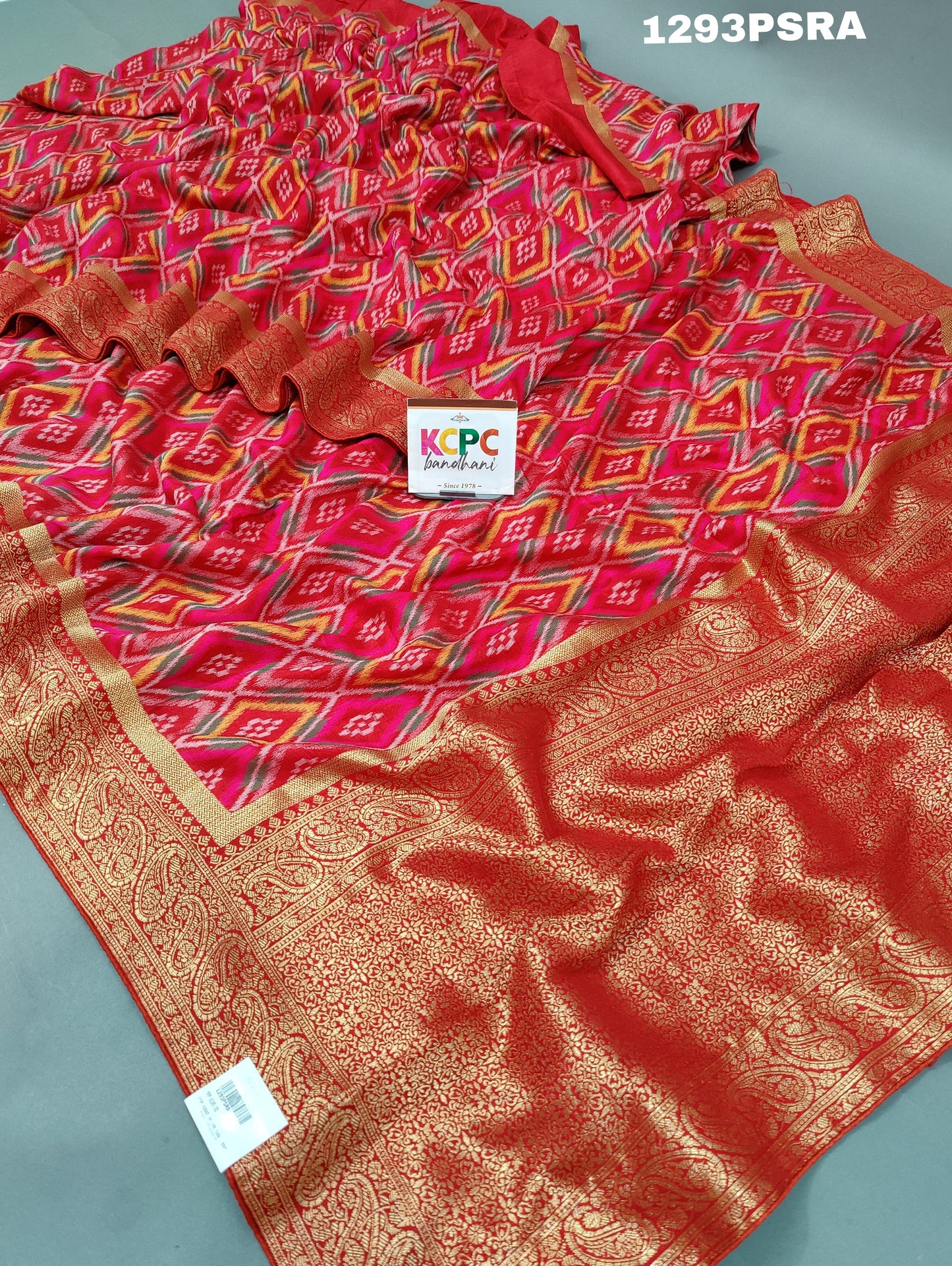 KcPc Latest Patan Patola Silk Handloom Banarasi Border Saree,VML