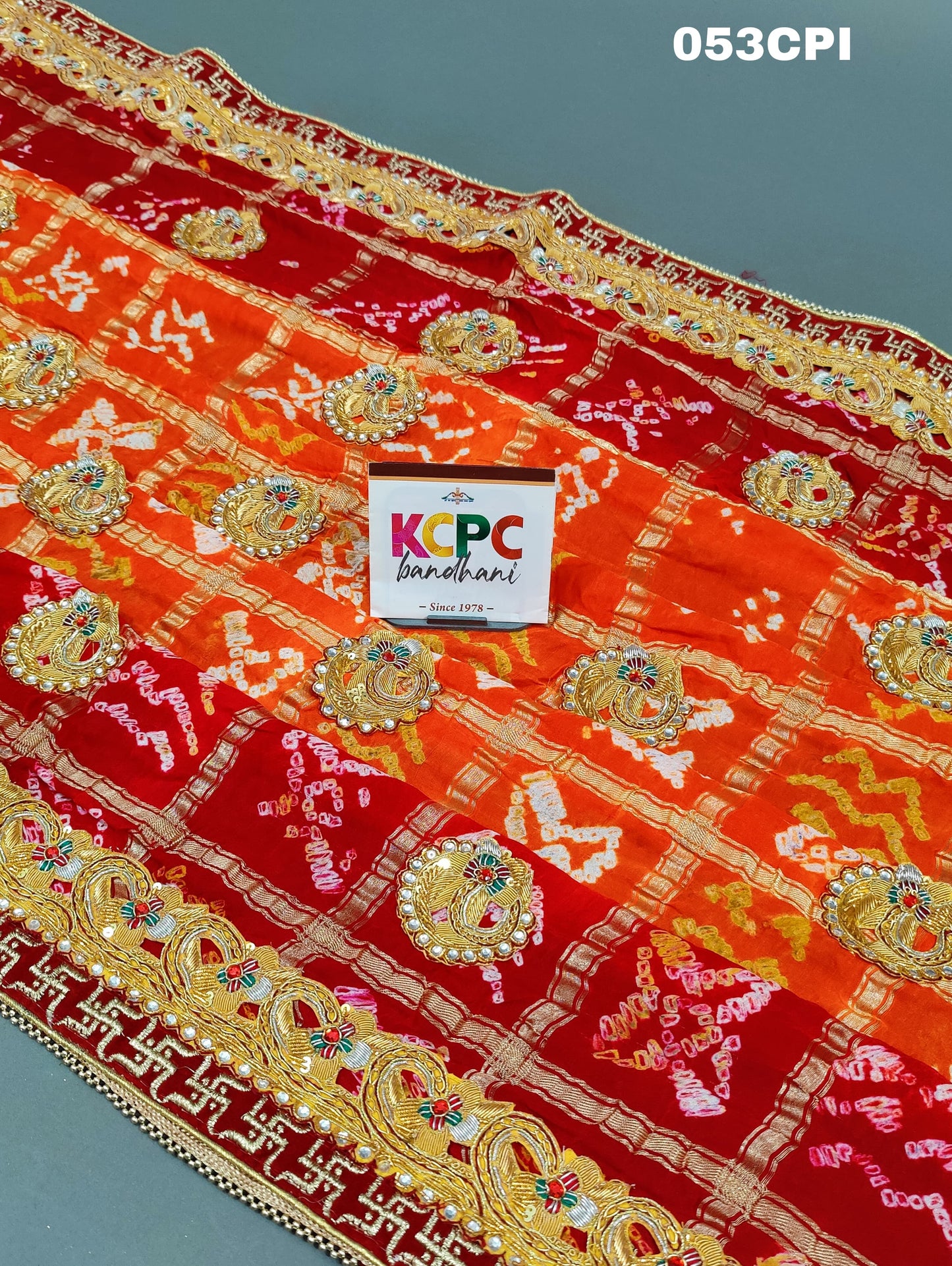 Exclusive Pure Gaaji Silk Gharchola Bandhni Odhna,OR, KC