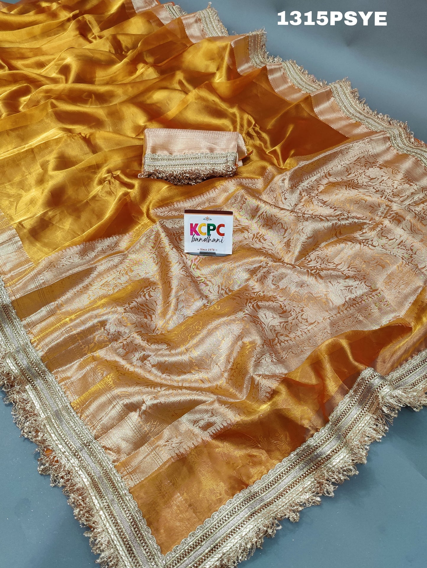 KcPc Pure Banarasi Handloom Heeramandi Look Katan Silk Tissue Fabric Saree,INA