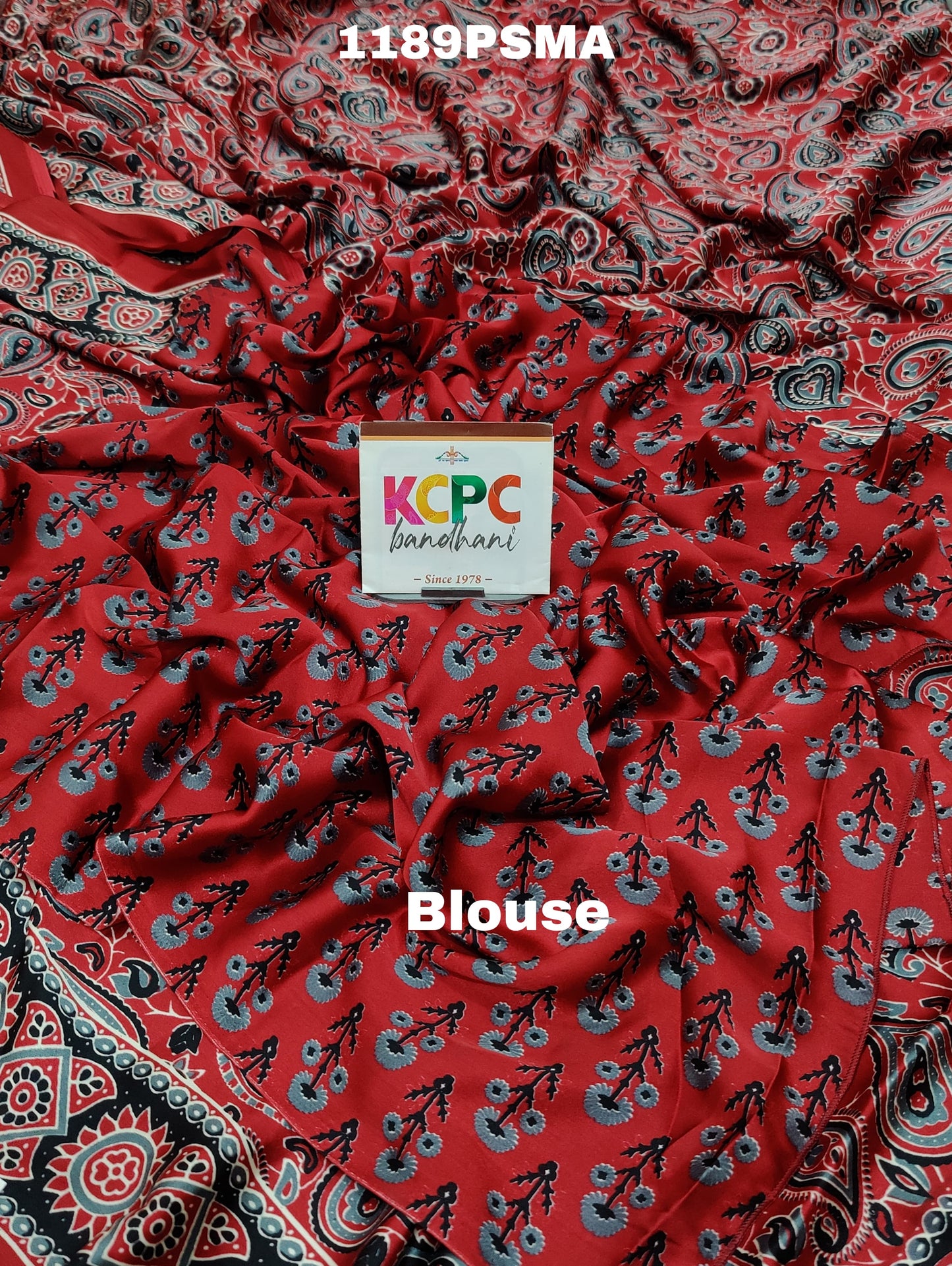 KcPc New Modal Silk Ajrakh Print Patola Saree With Blouse,APL